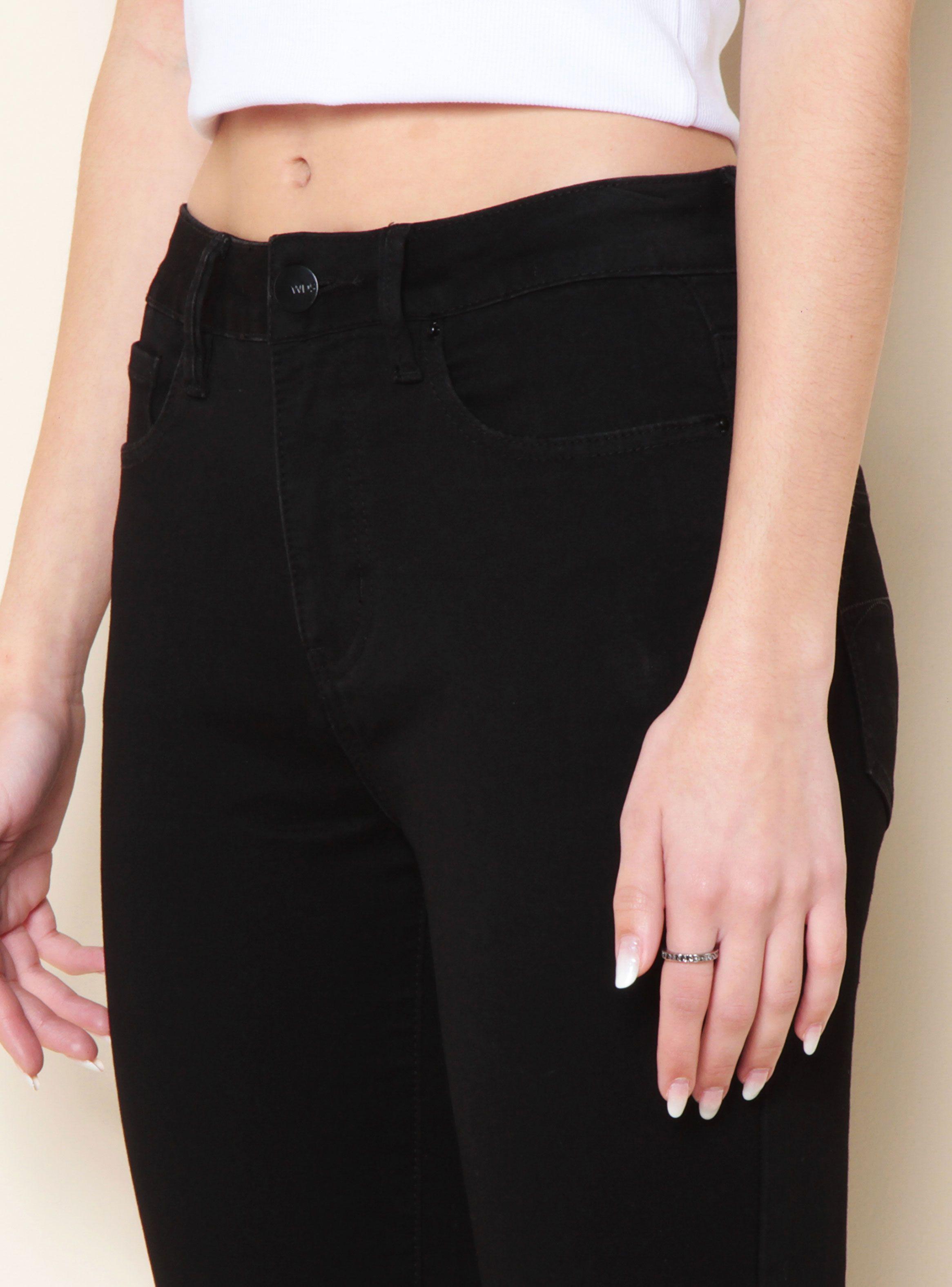 Jeans Flare Cargo Tiro Alto Pretina con Botón-2