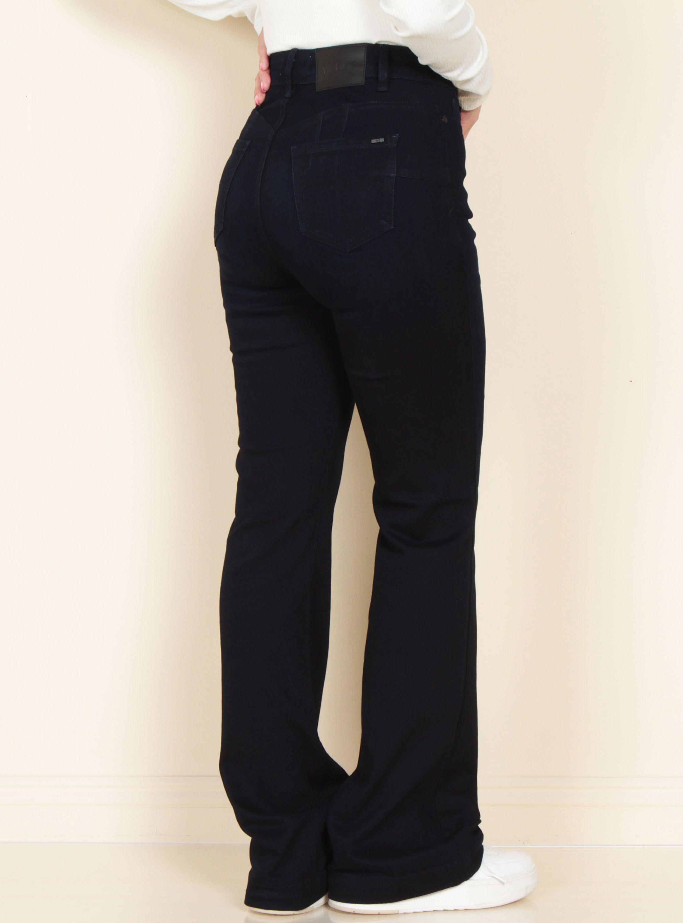 Jeans Flare Fit Tiro Alto Push Up-1