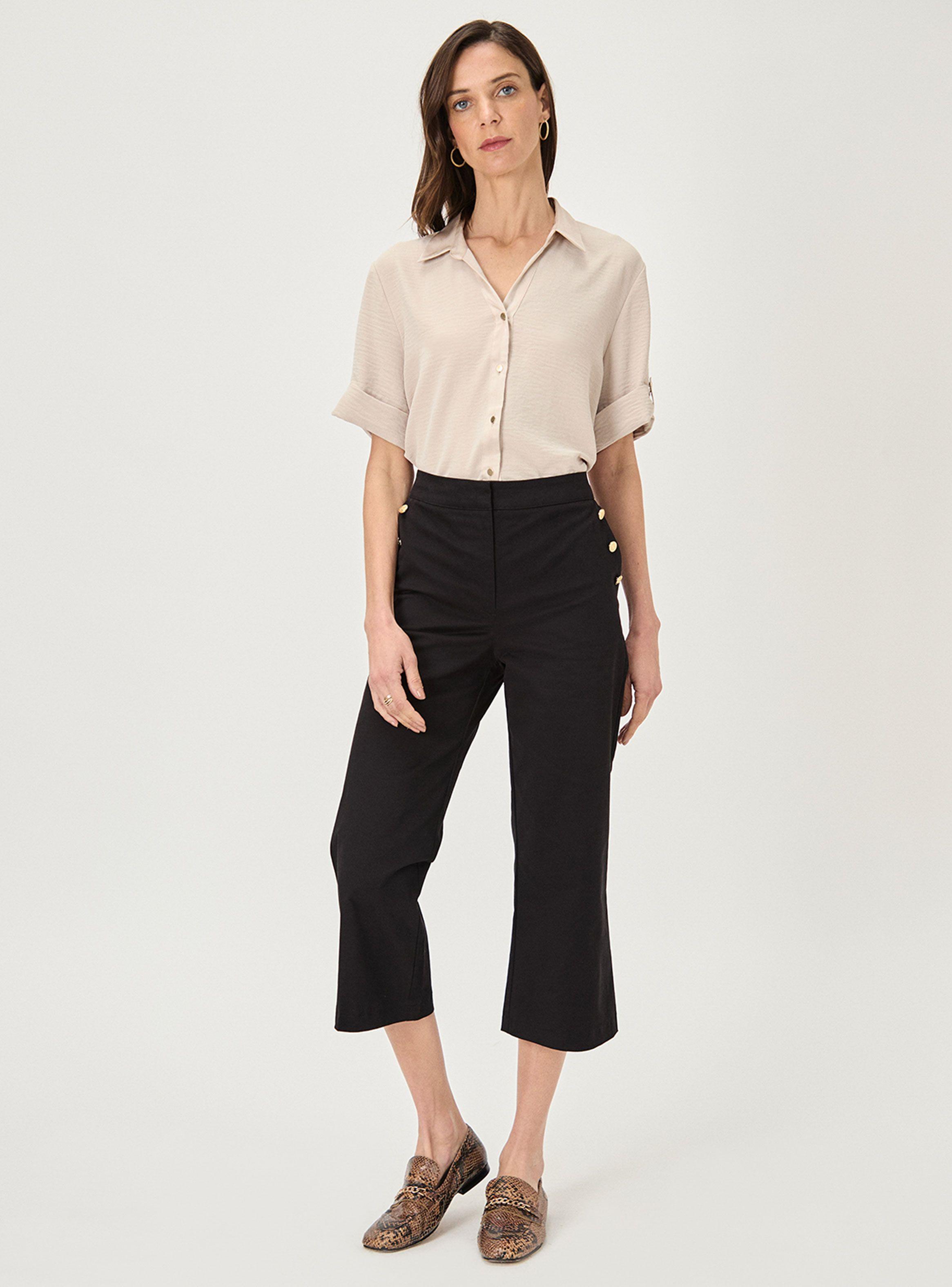 Bermuda Capri Botones Básico Color-3