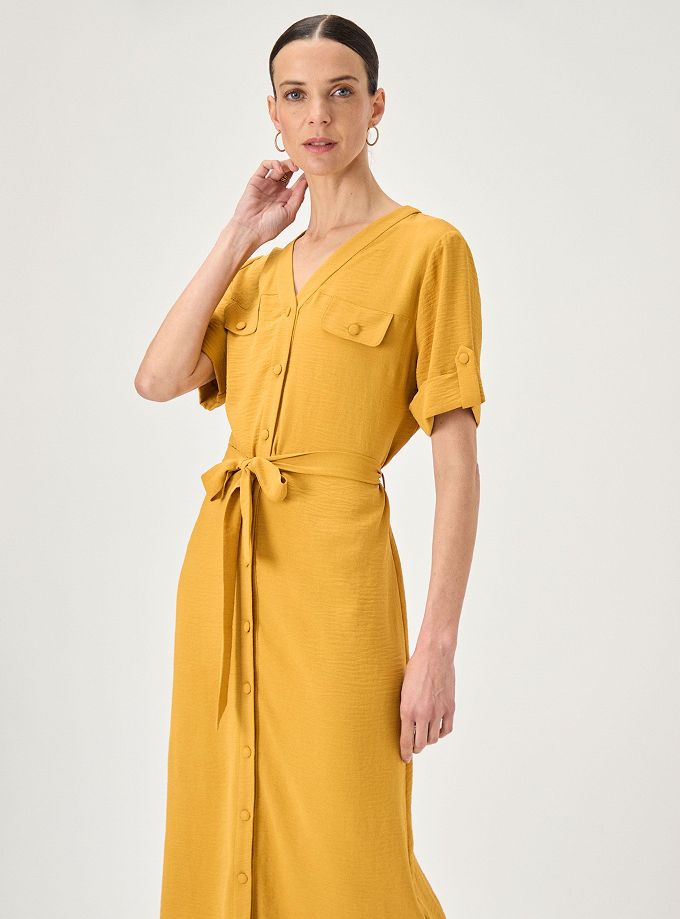 Vestido Abotonado Color-3