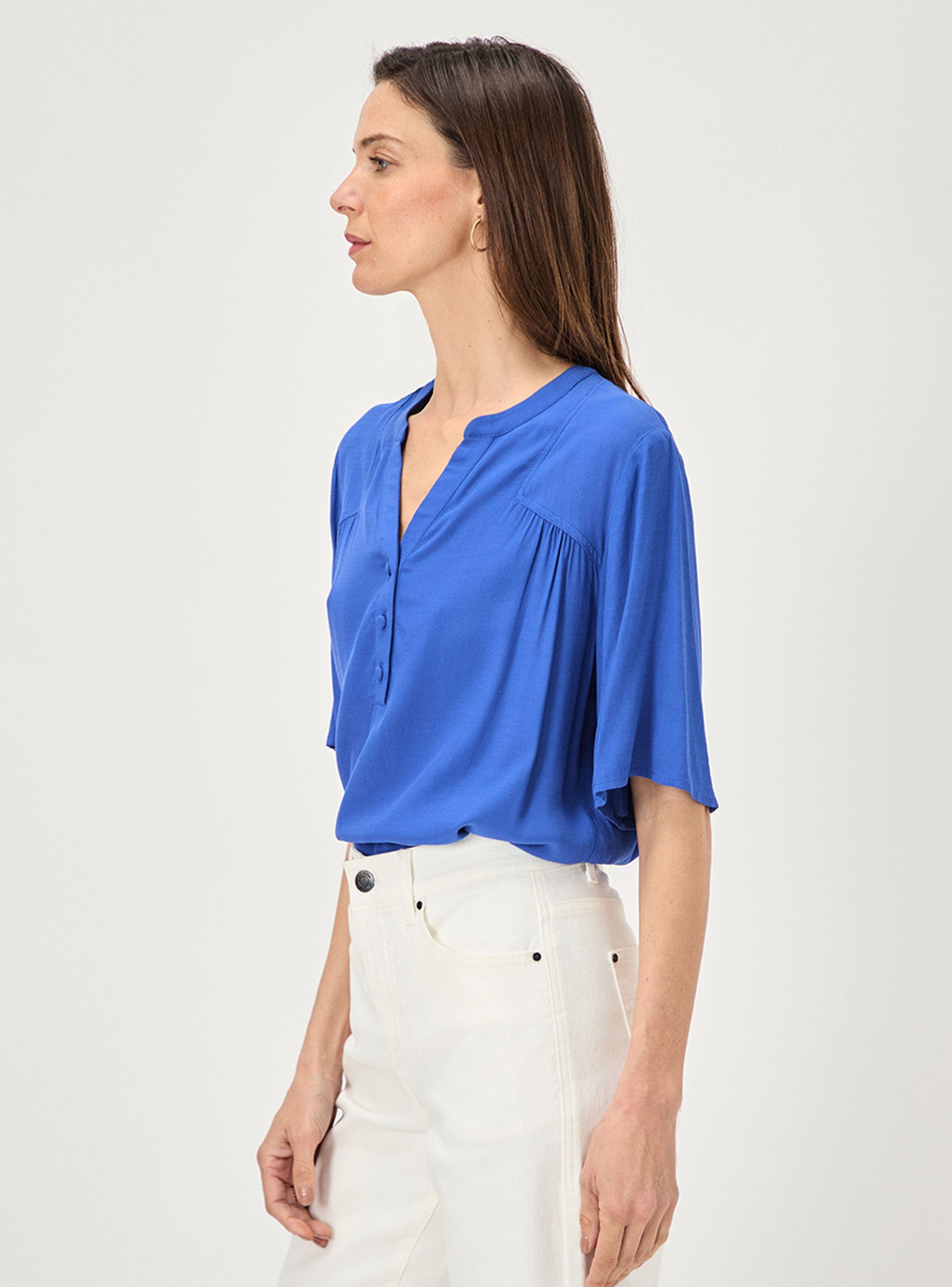 Blusa Viscosa Cuello Mao-0