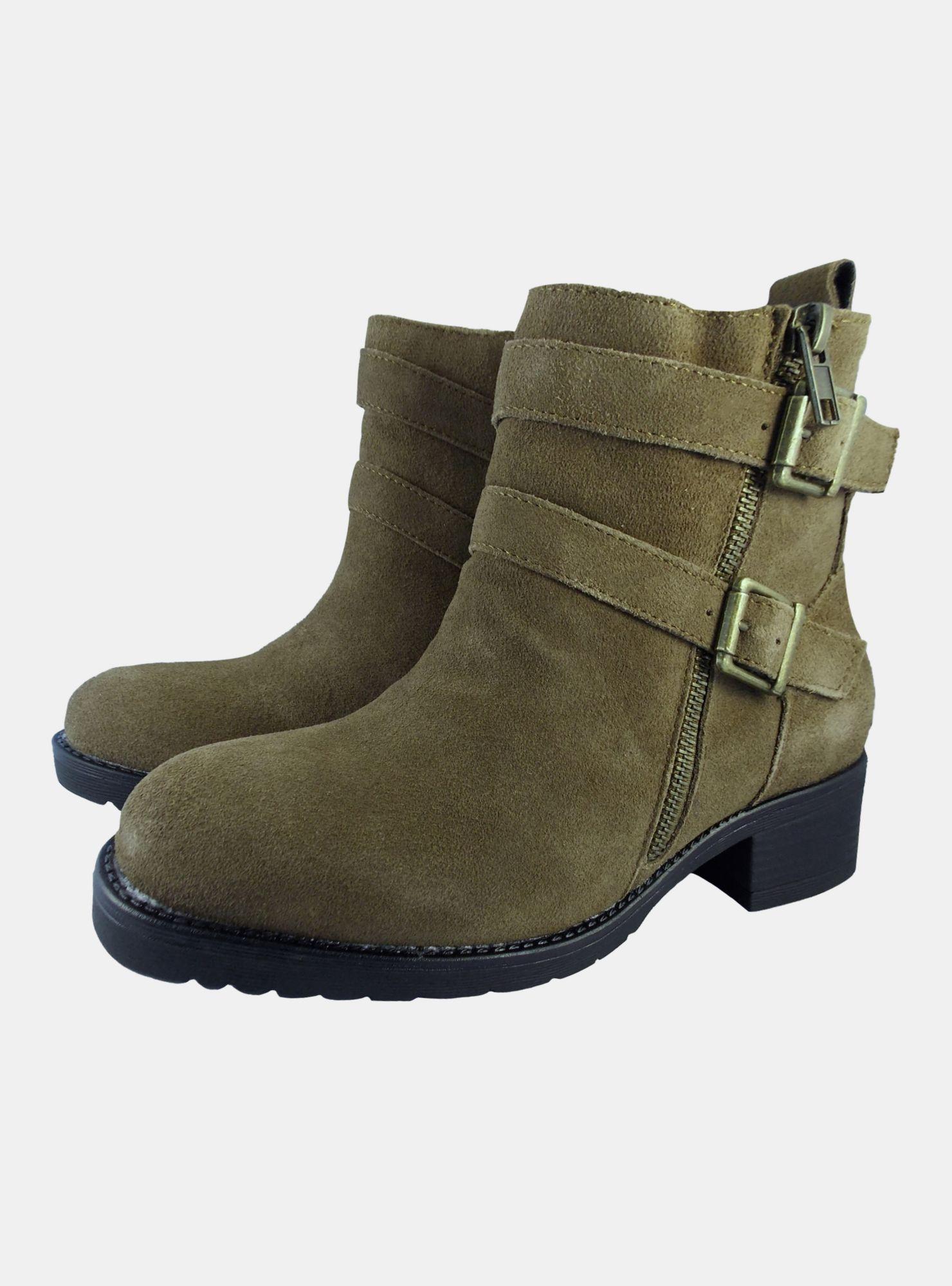 Botín Fagus 4FB1618 Verde Militar Mujer-1