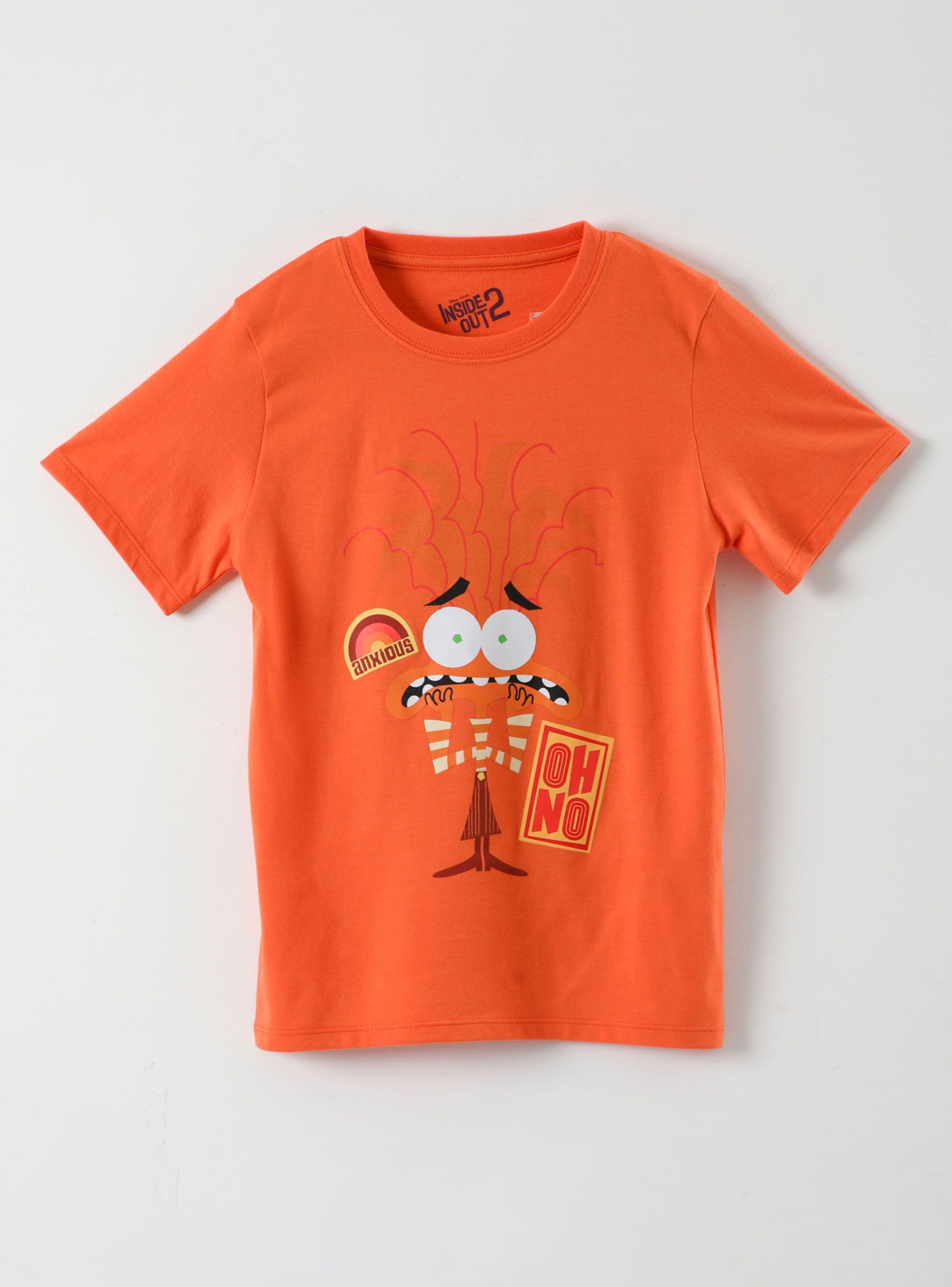 Polera Manga Corta Unisex Infantil Angustia Inside Out-0