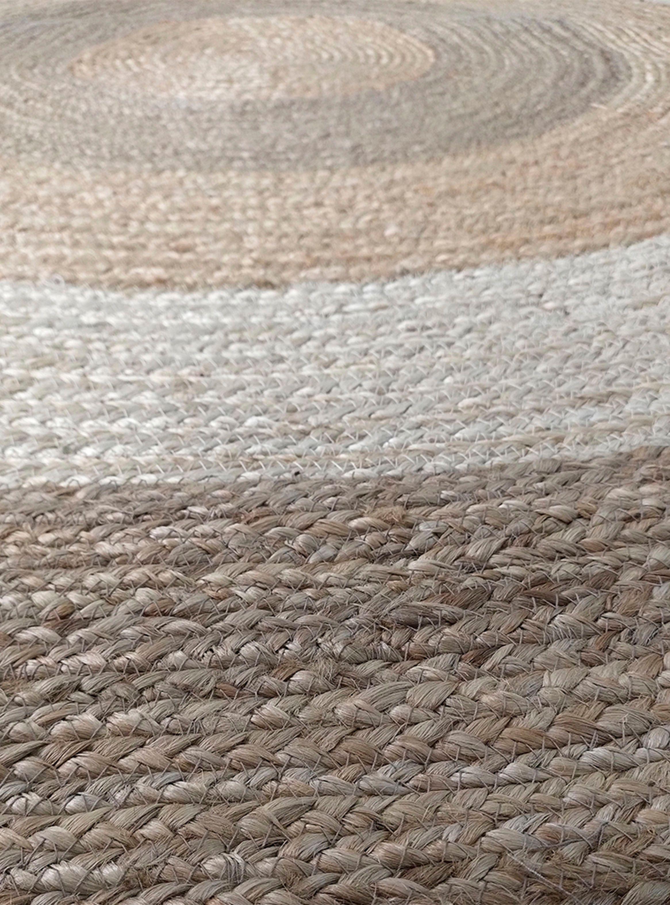 Alfombra Yute Braided Redonda 200x200 cm Beige-1