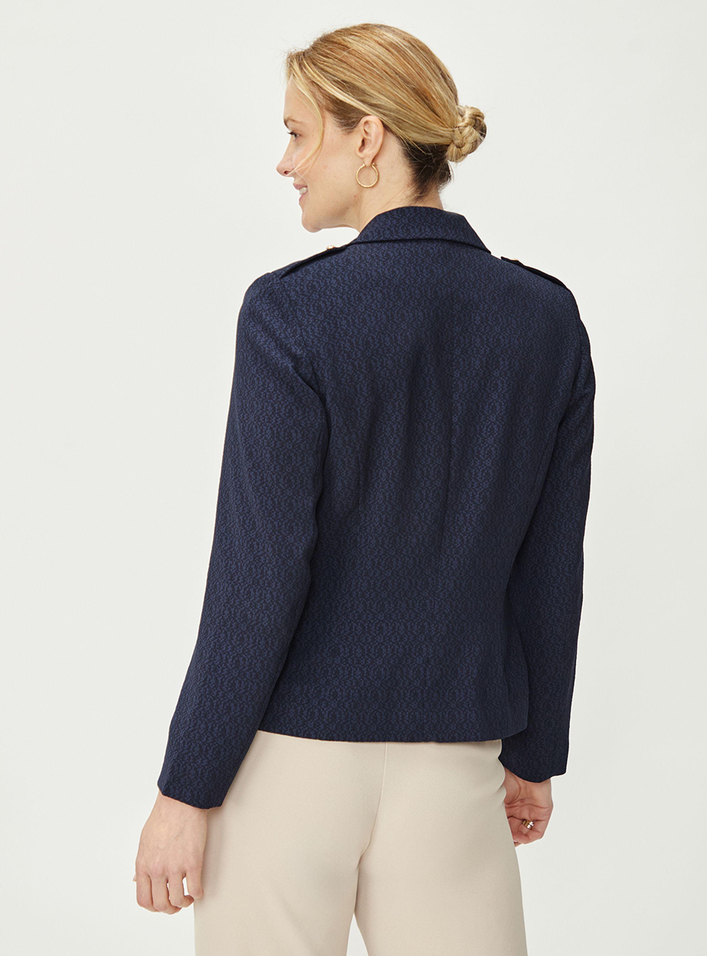 Blazer Textura Regular Marino-1