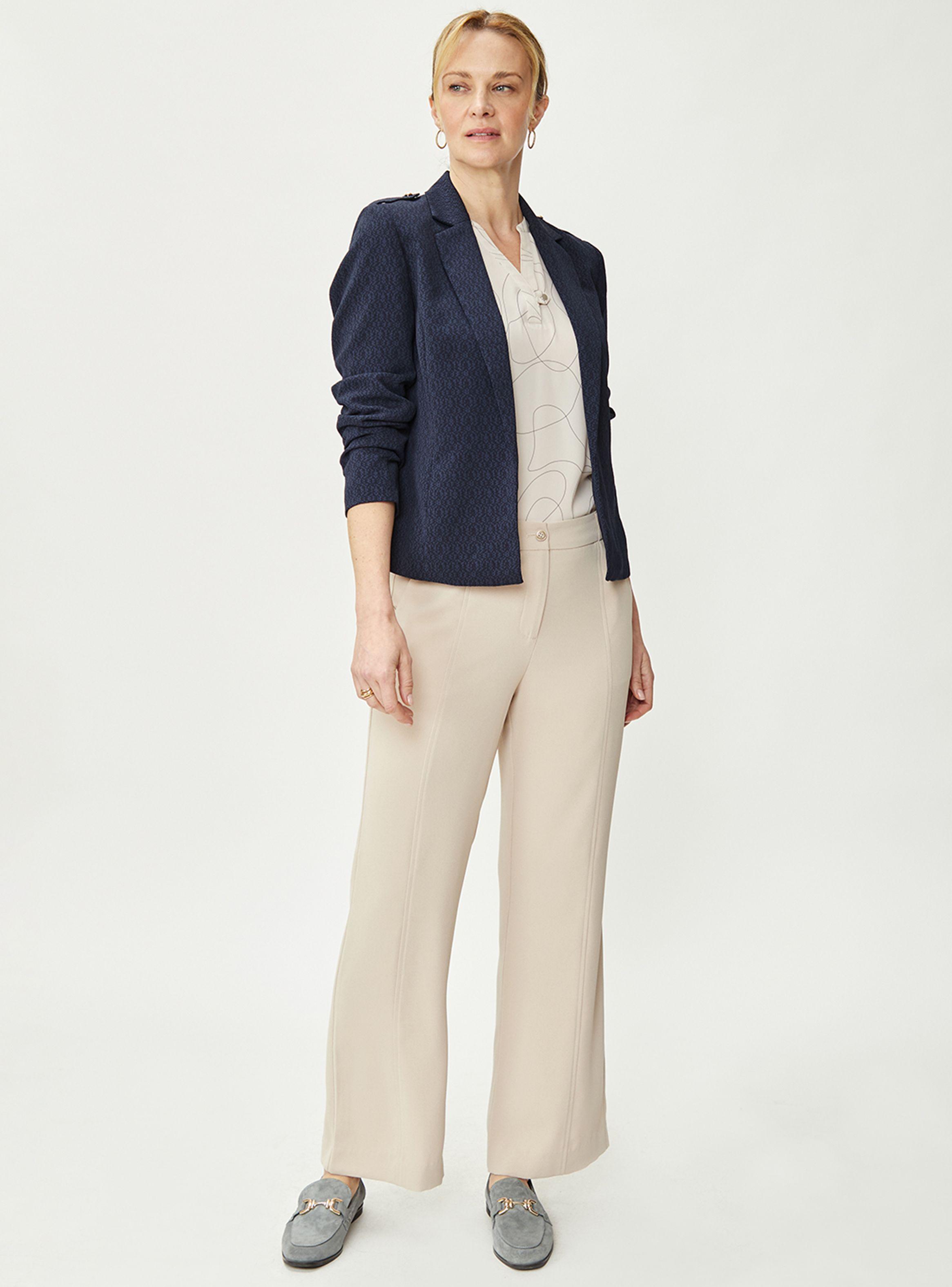 Blazer Textura Regular Marino-3