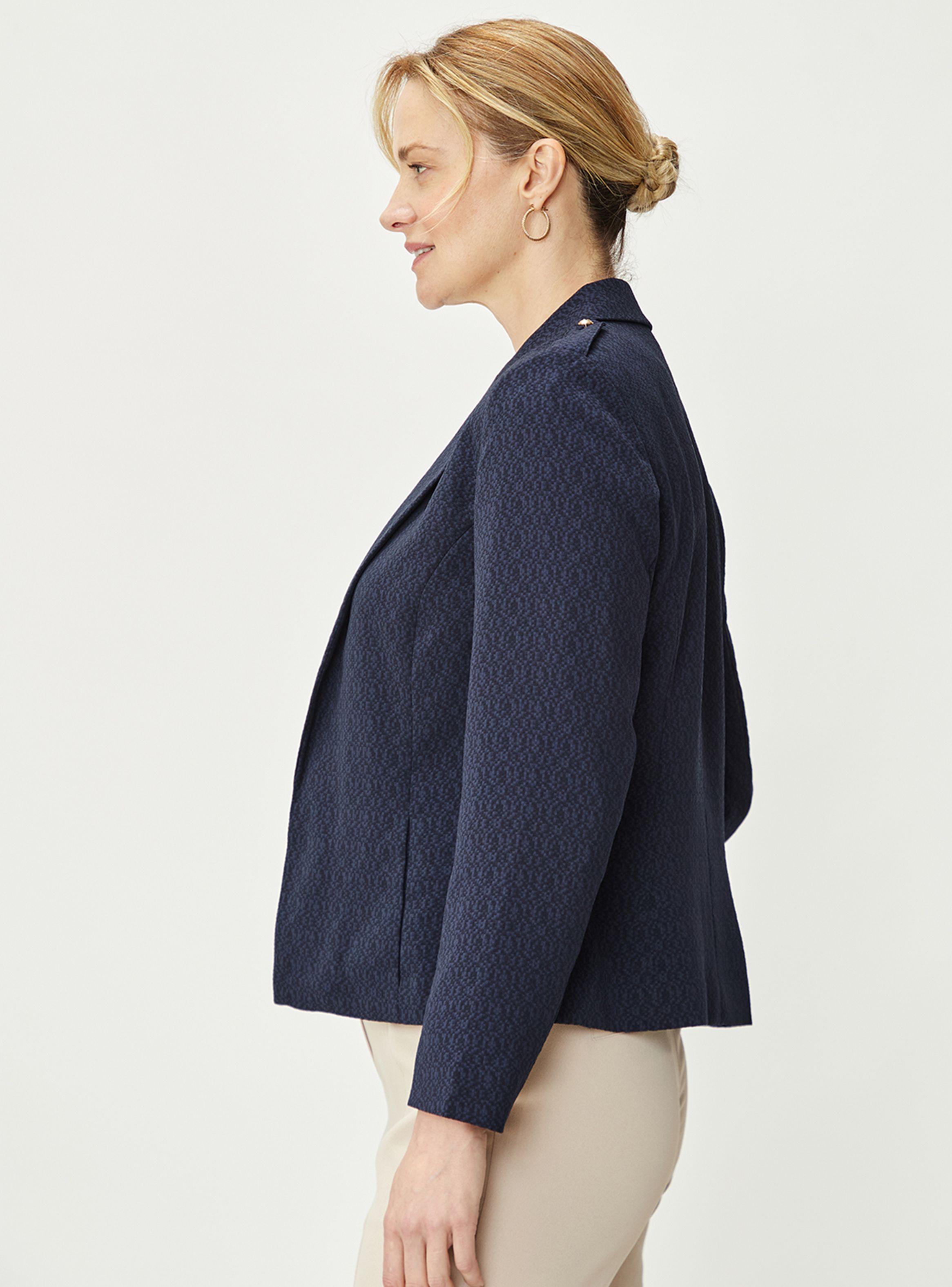 Blazer Textura Regular Marino-2