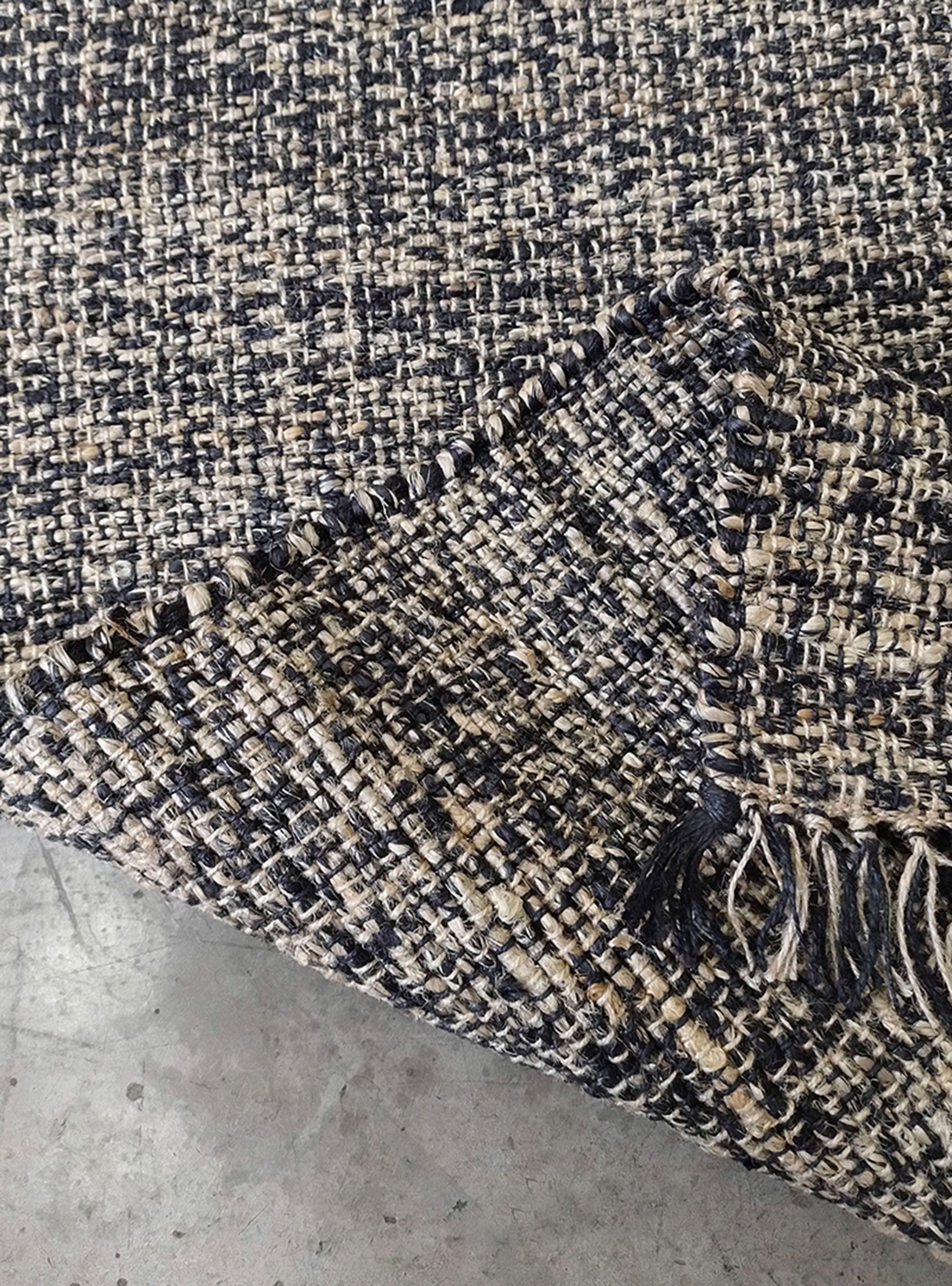 Alfombra Yute Melange 160x230 cm Negro-1