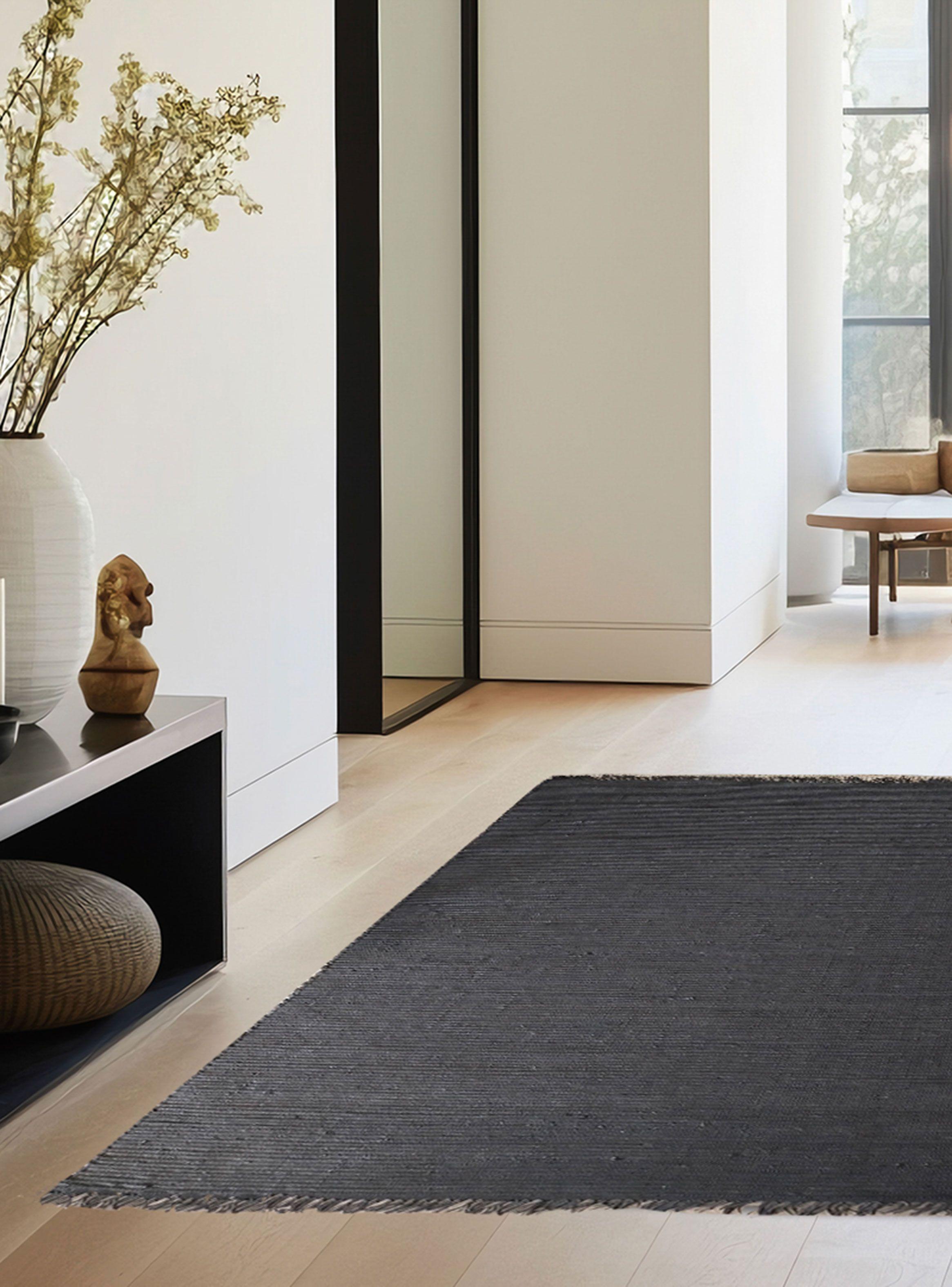 Alfombra Yute Bombay 240x340 cm Negro-2
