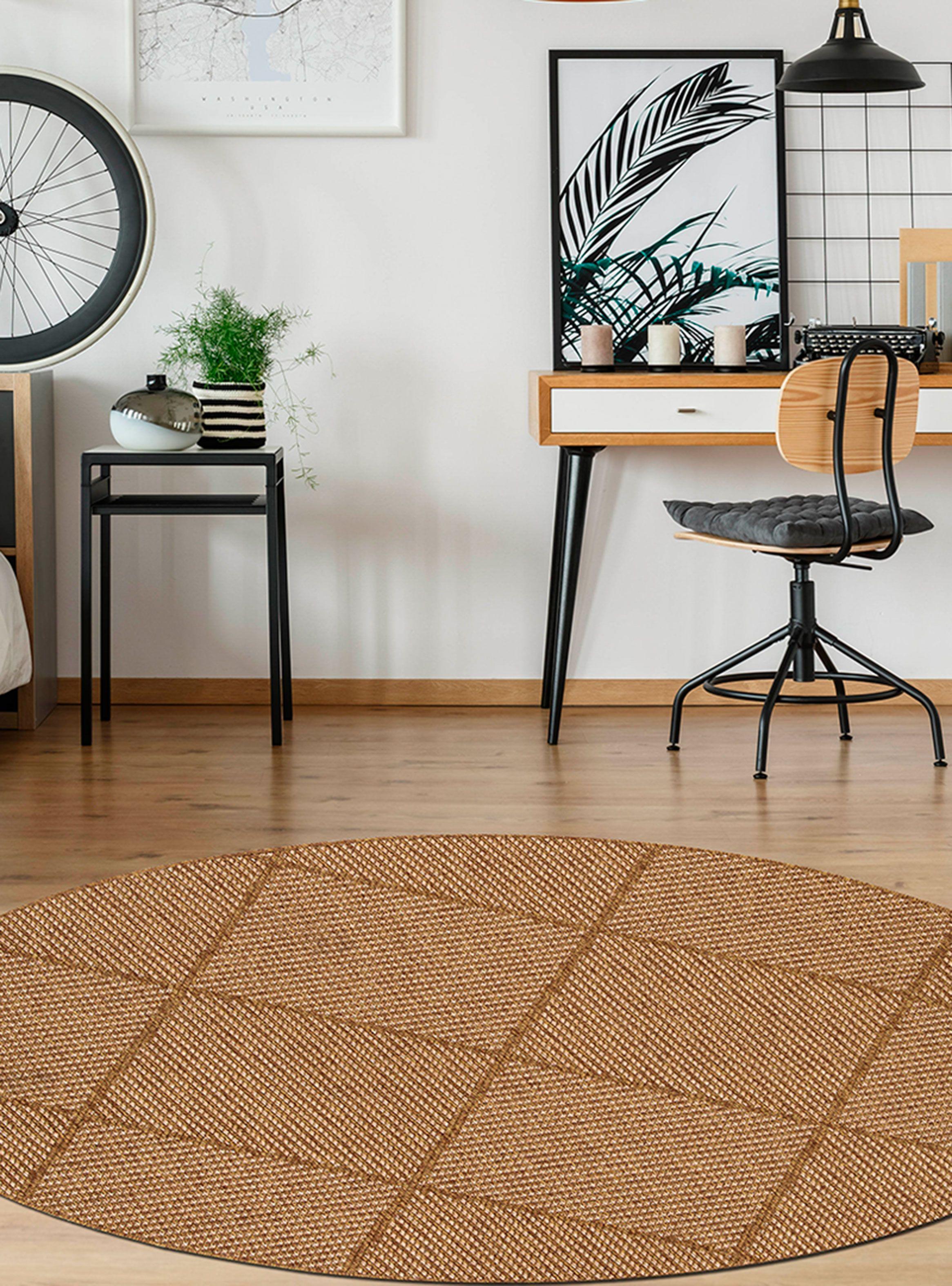 Alfombra Venus Redonda 200x200 cm Camel-2