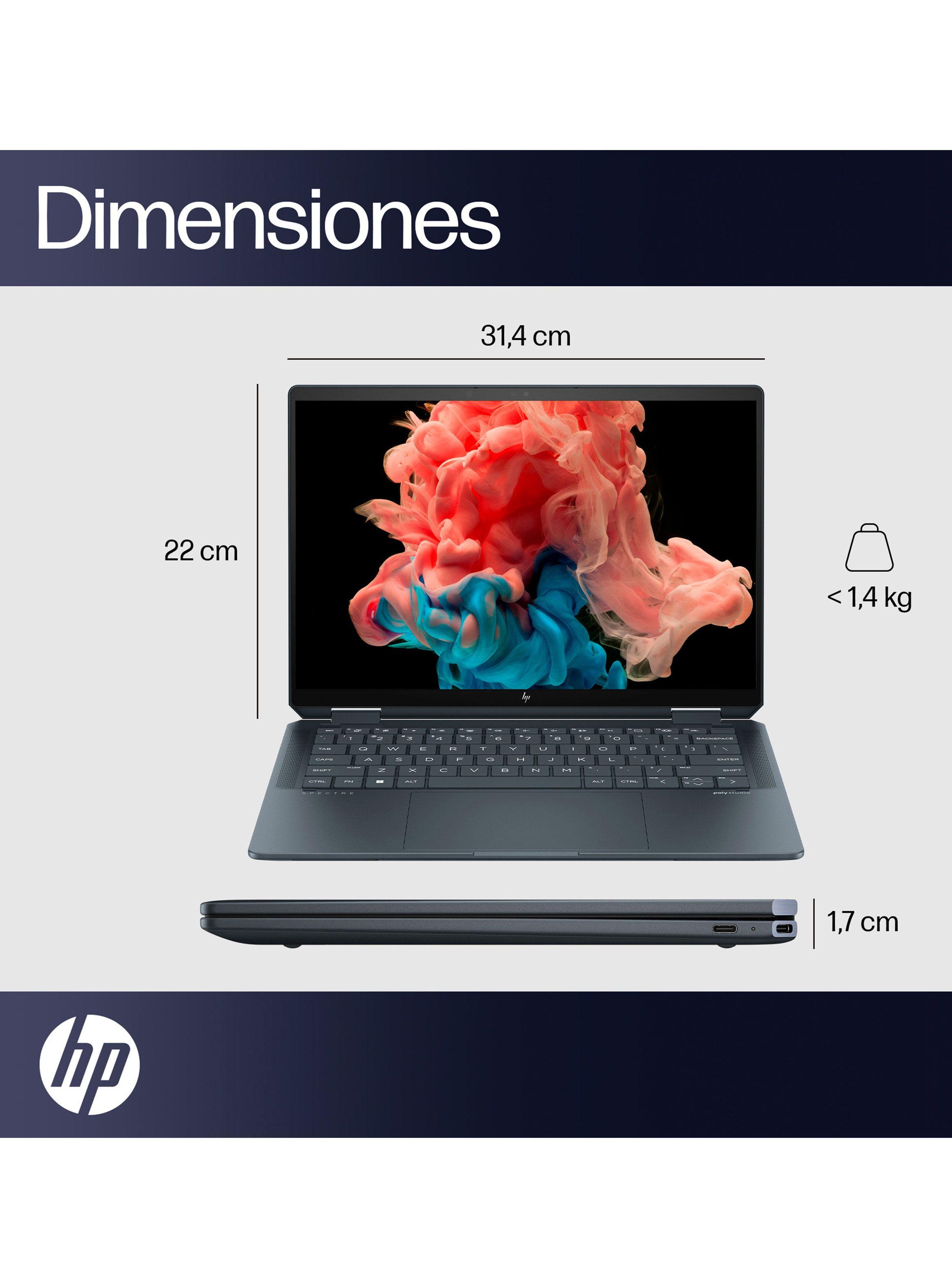 Notebook 2 en 1 HP Spectre x360 14-eu0000la Intel Core Ultra 7 32GB RAM  1 TB SSD 14" Táctil OLED 2.8K Windows 11 Home-1