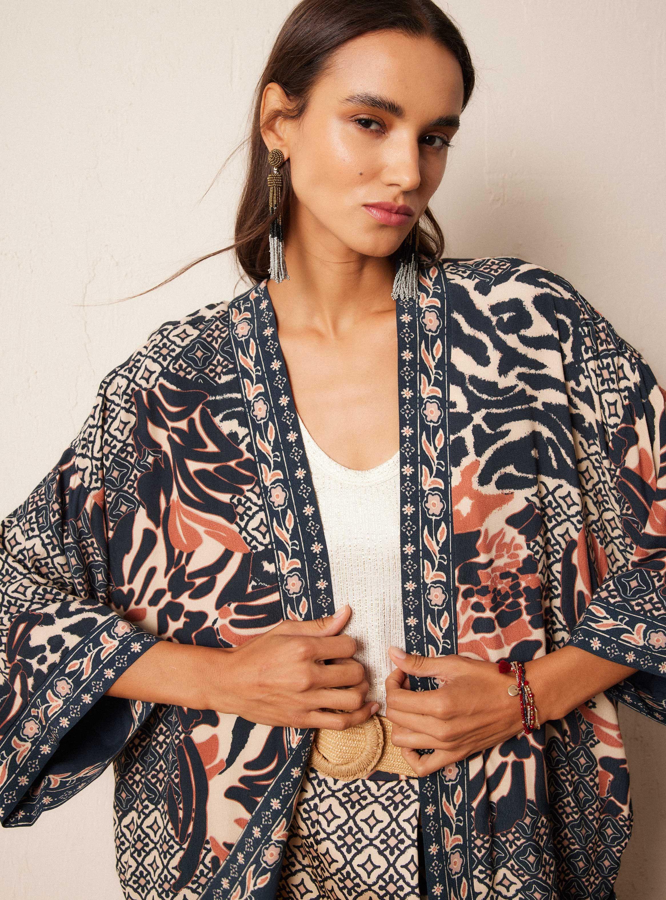 Blusa Tipo Kimono Estampado-2