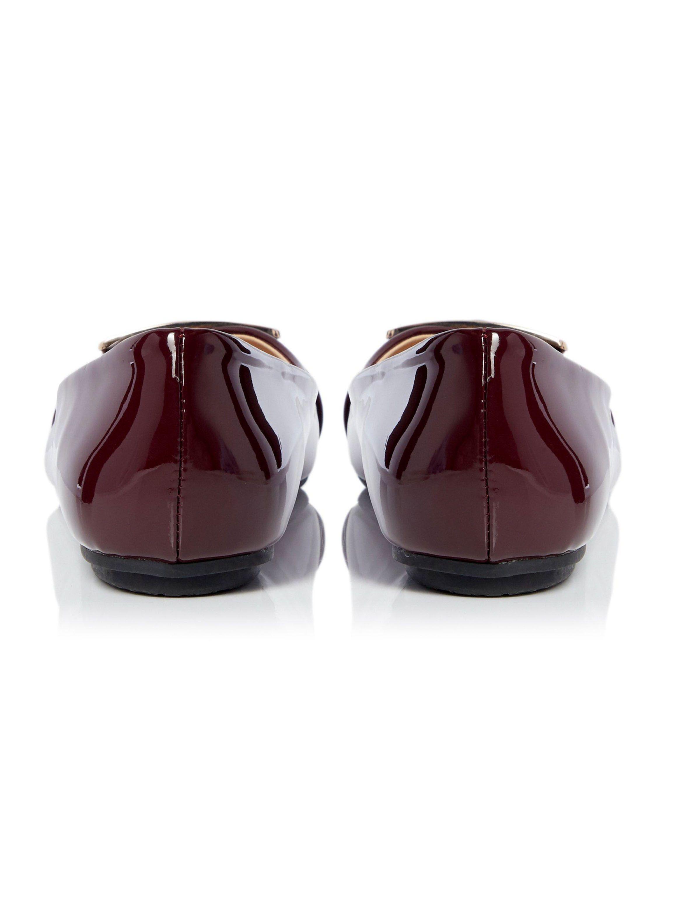 Ballerina Hallie Di Burgundy Mujer-4