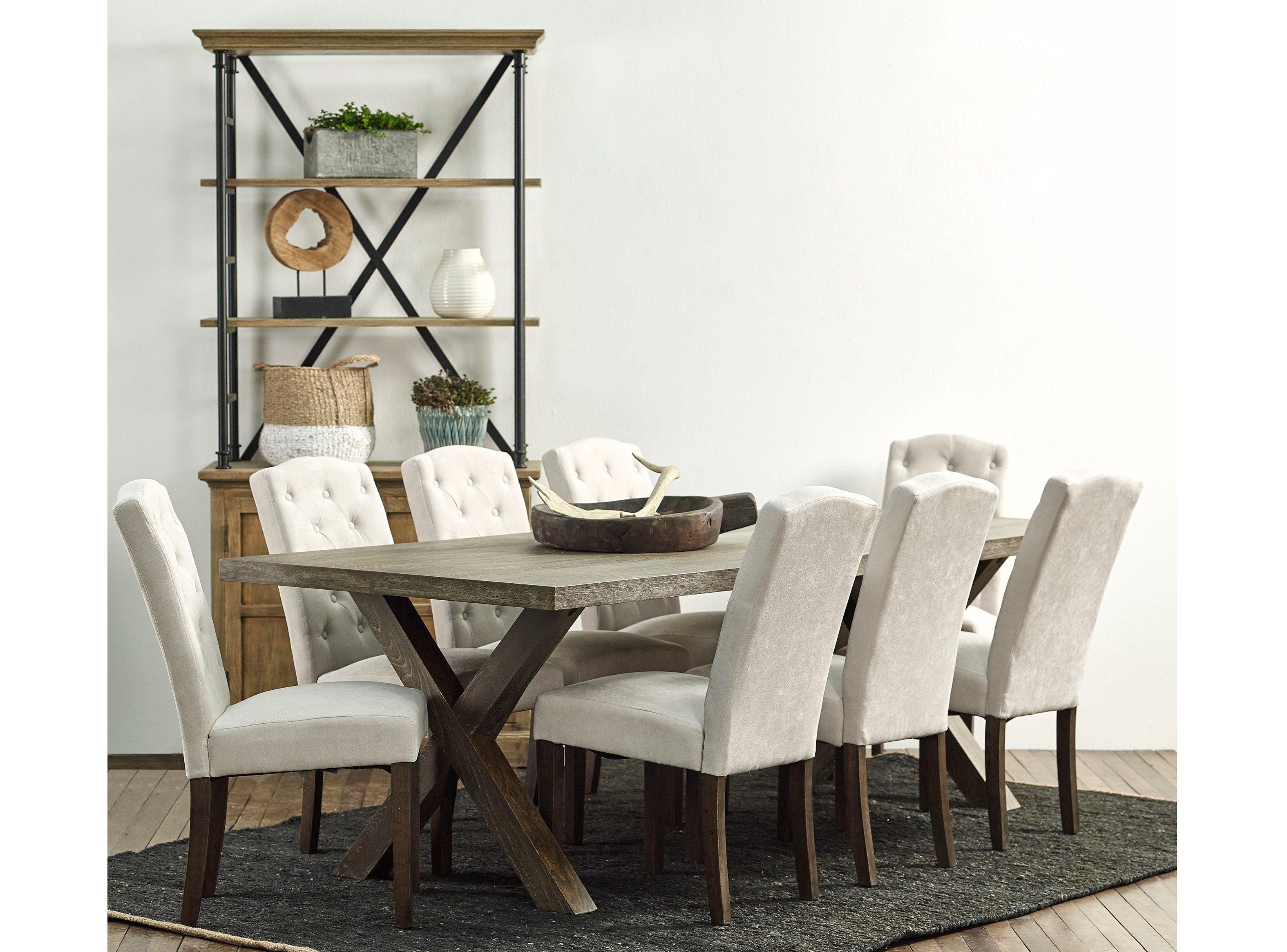 Juego de Comedor Cruzeta + 8 Sillas Beige-6