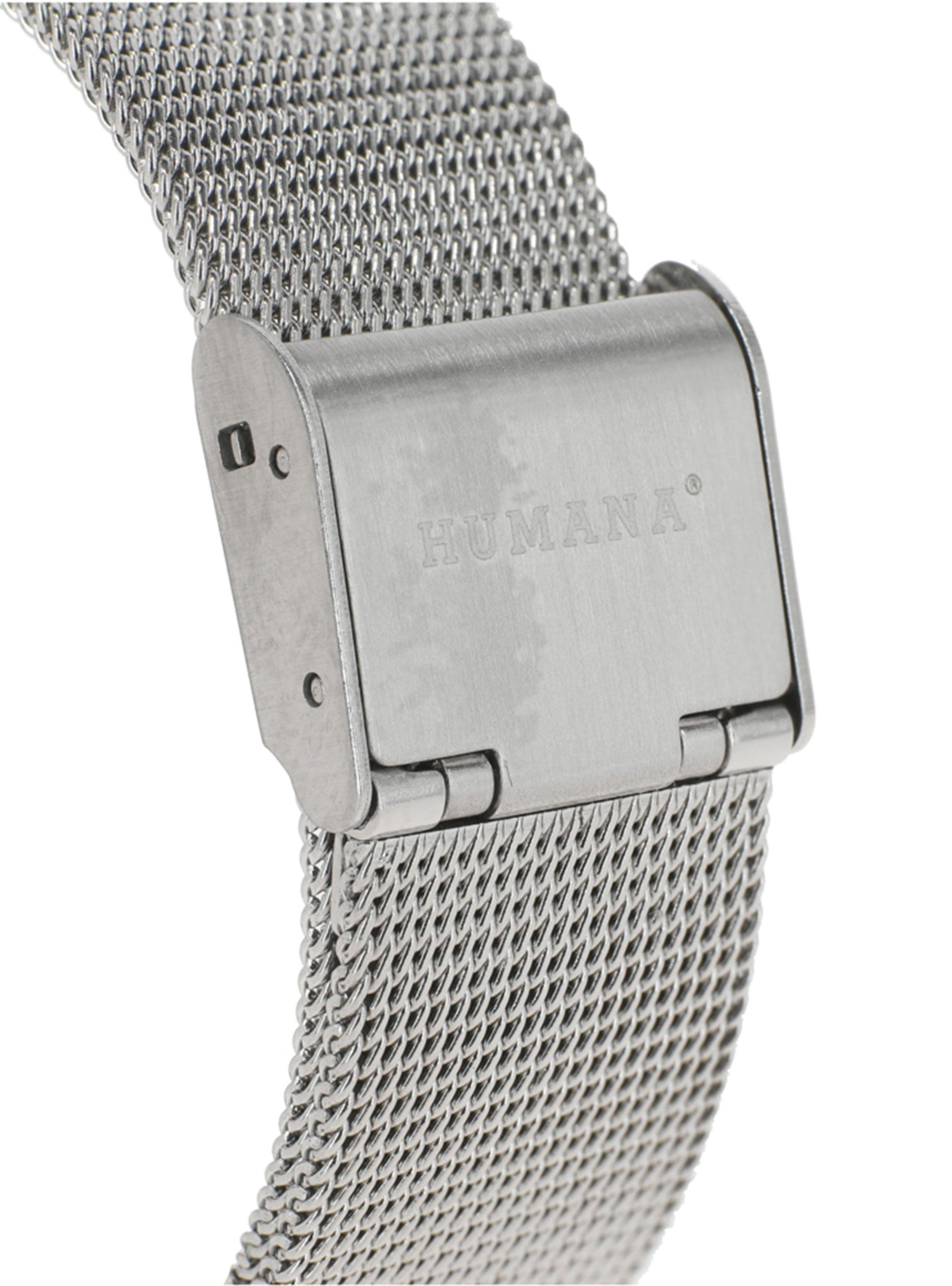 Reloj Análogo Cuadrado Plateado Humana-1