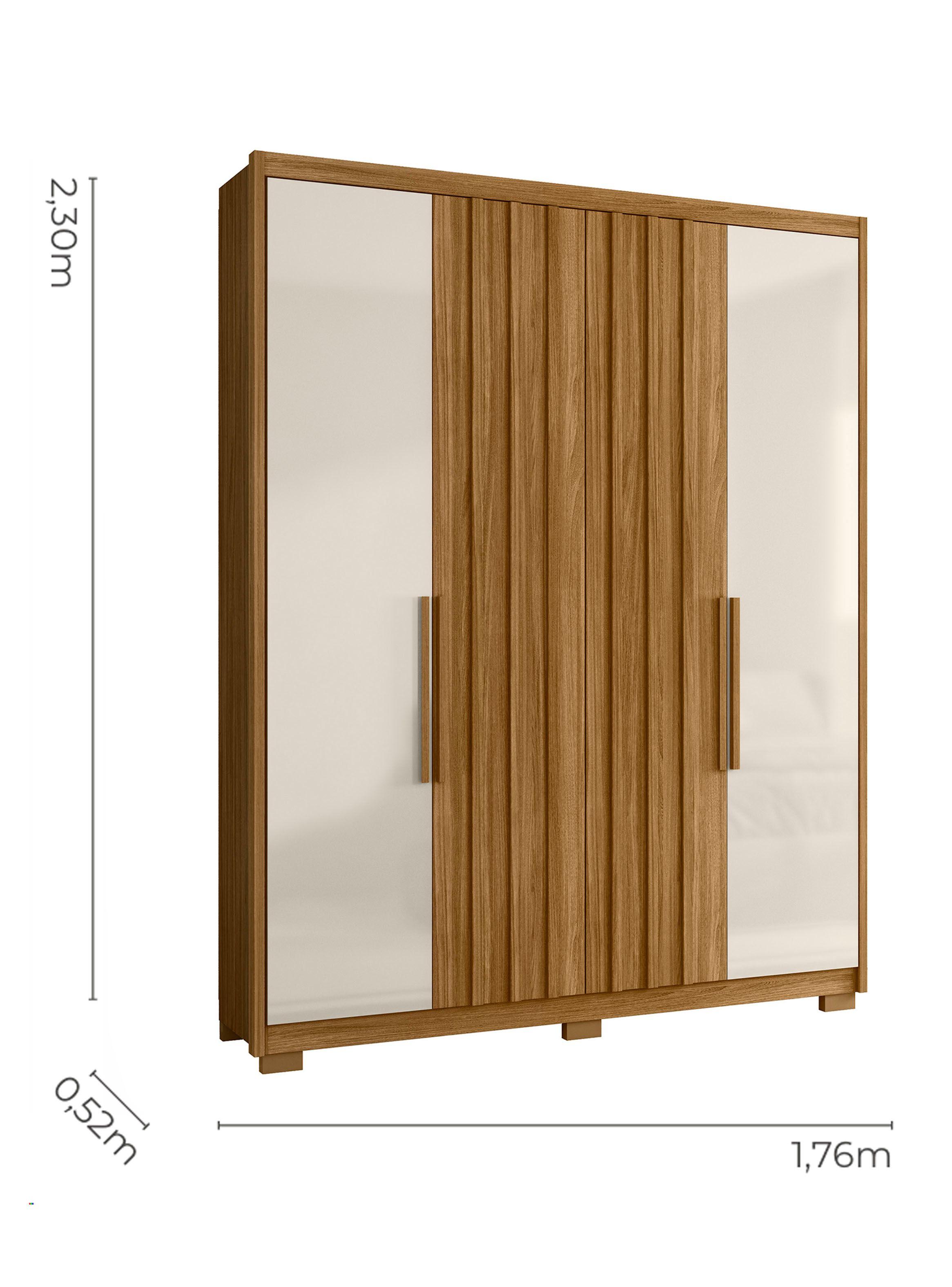 Clóset California 4 Puertas 3 Cajones Freijo Off White-1