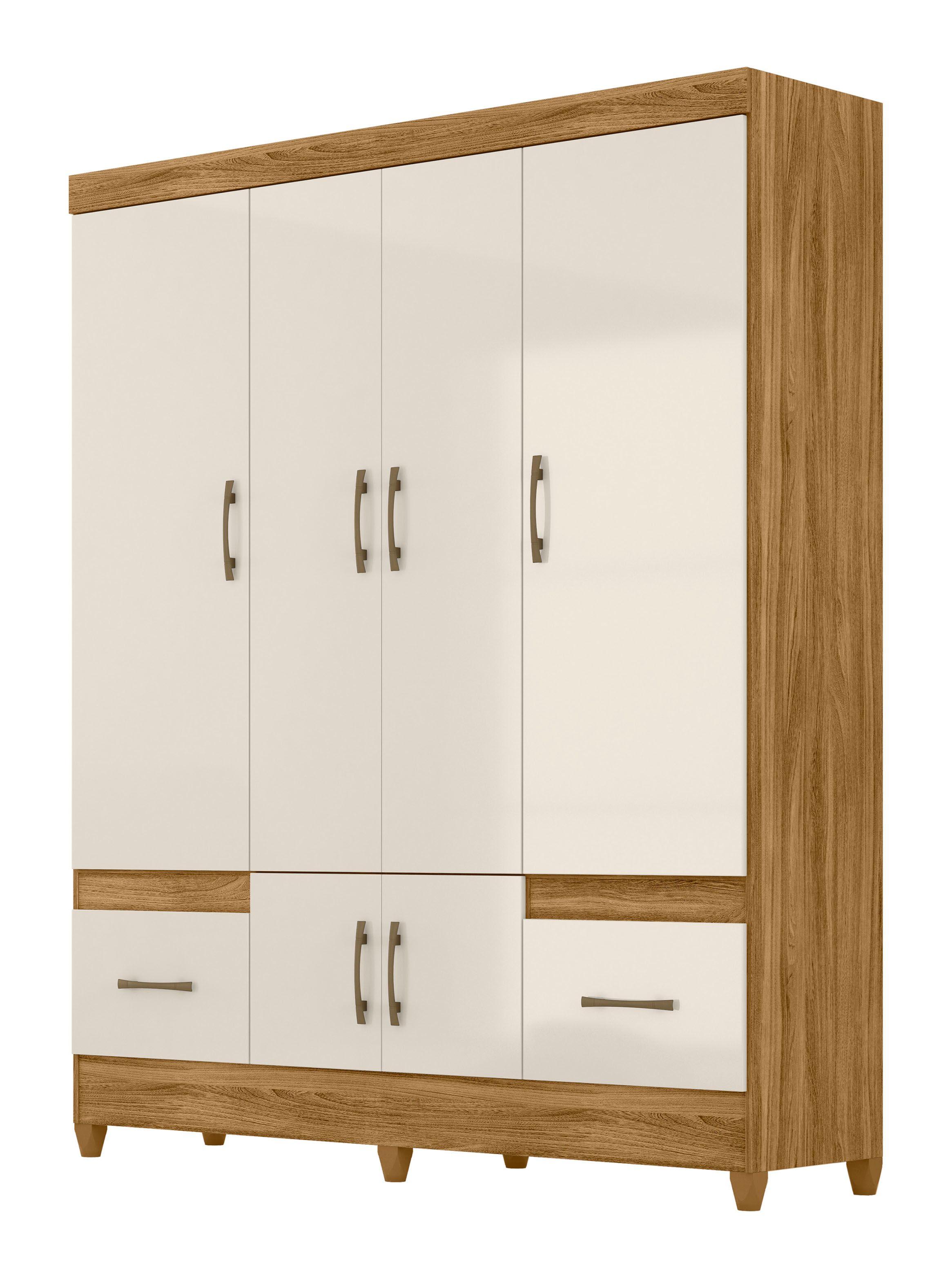 Clóset Ms912 6 Puertas 2 Cajones Freijo Off White-2