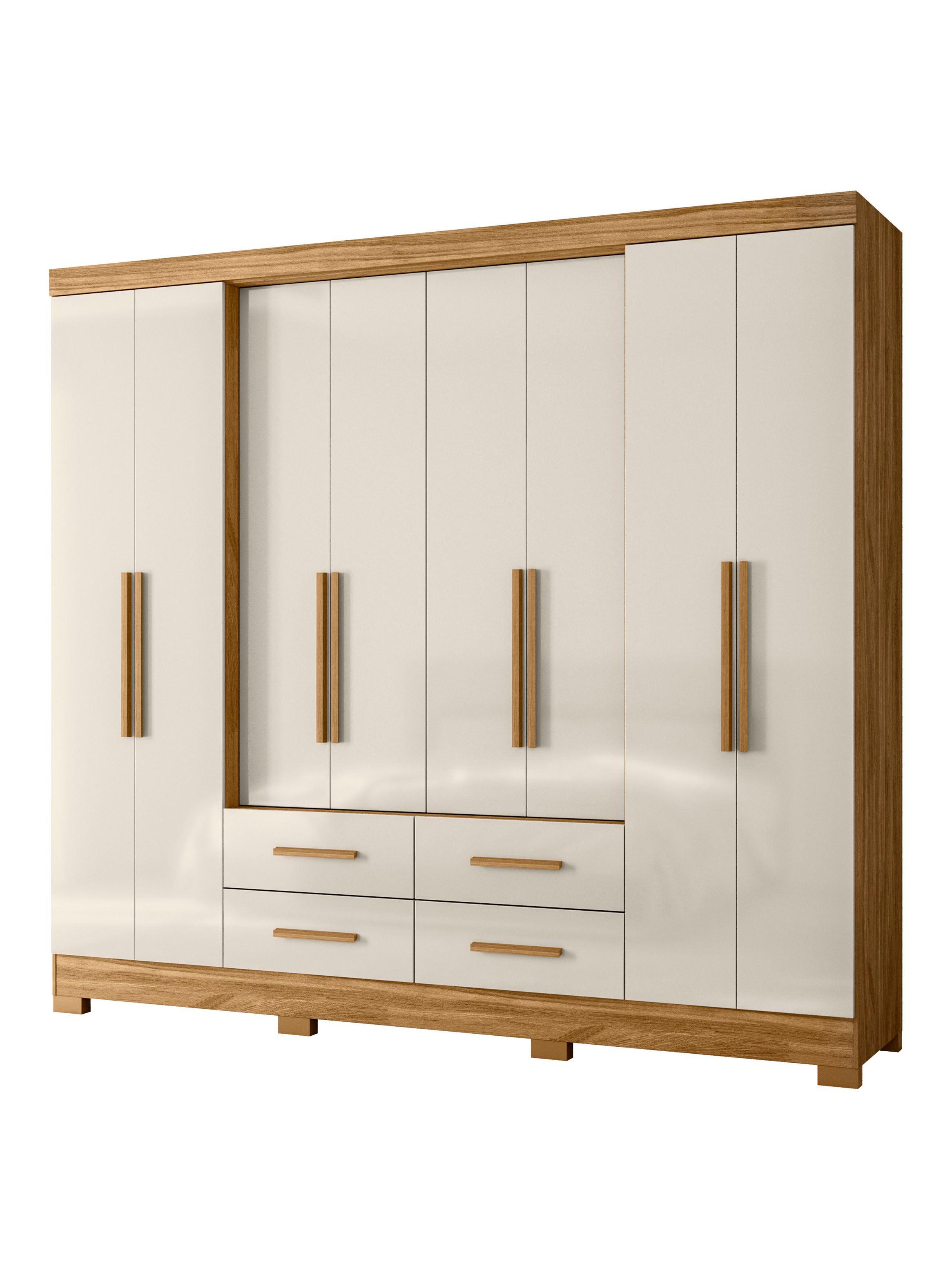 Clóset San Lorenzo 8 Puertas 4 Cajones Freijo Off White-2