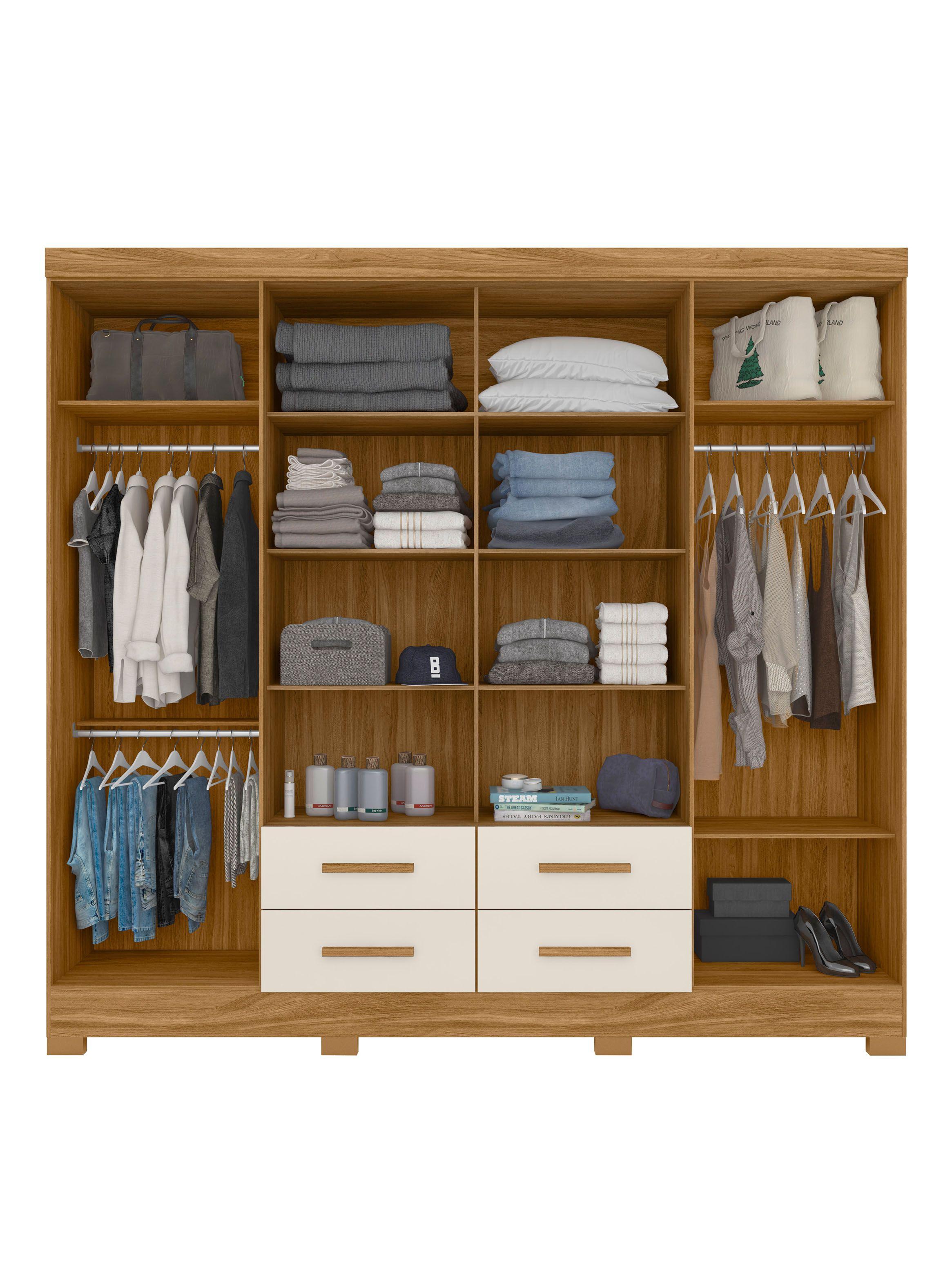 Clóset San Lorenzo 8 Puertas 4 Cajones Freijo Off White-3