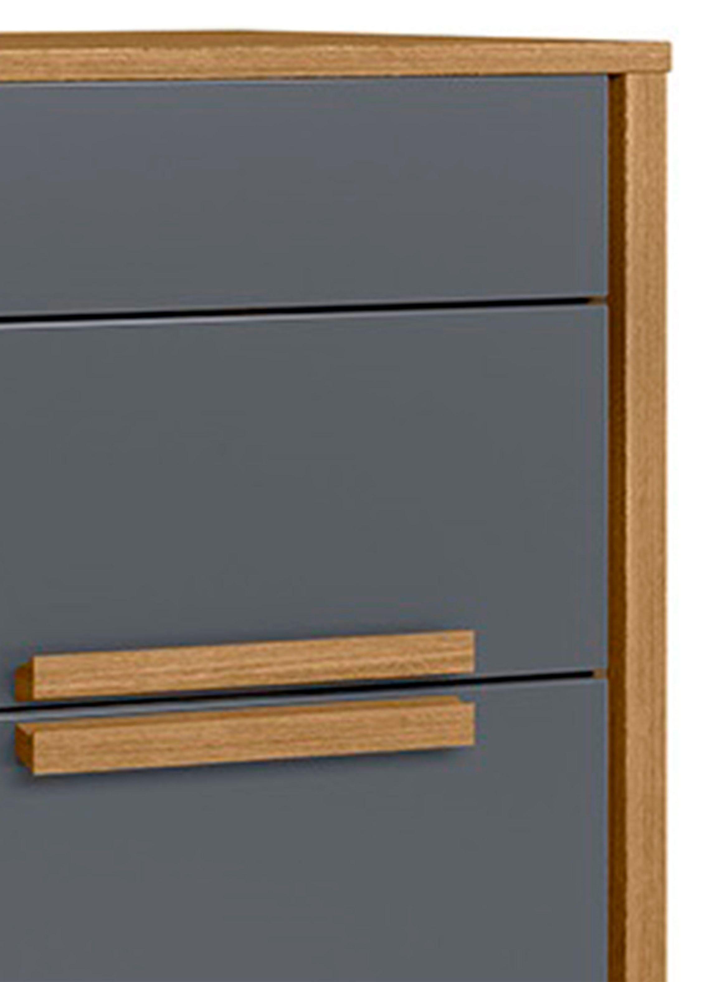 Velador Dhara 2 Cajones Freijo/Gris-3