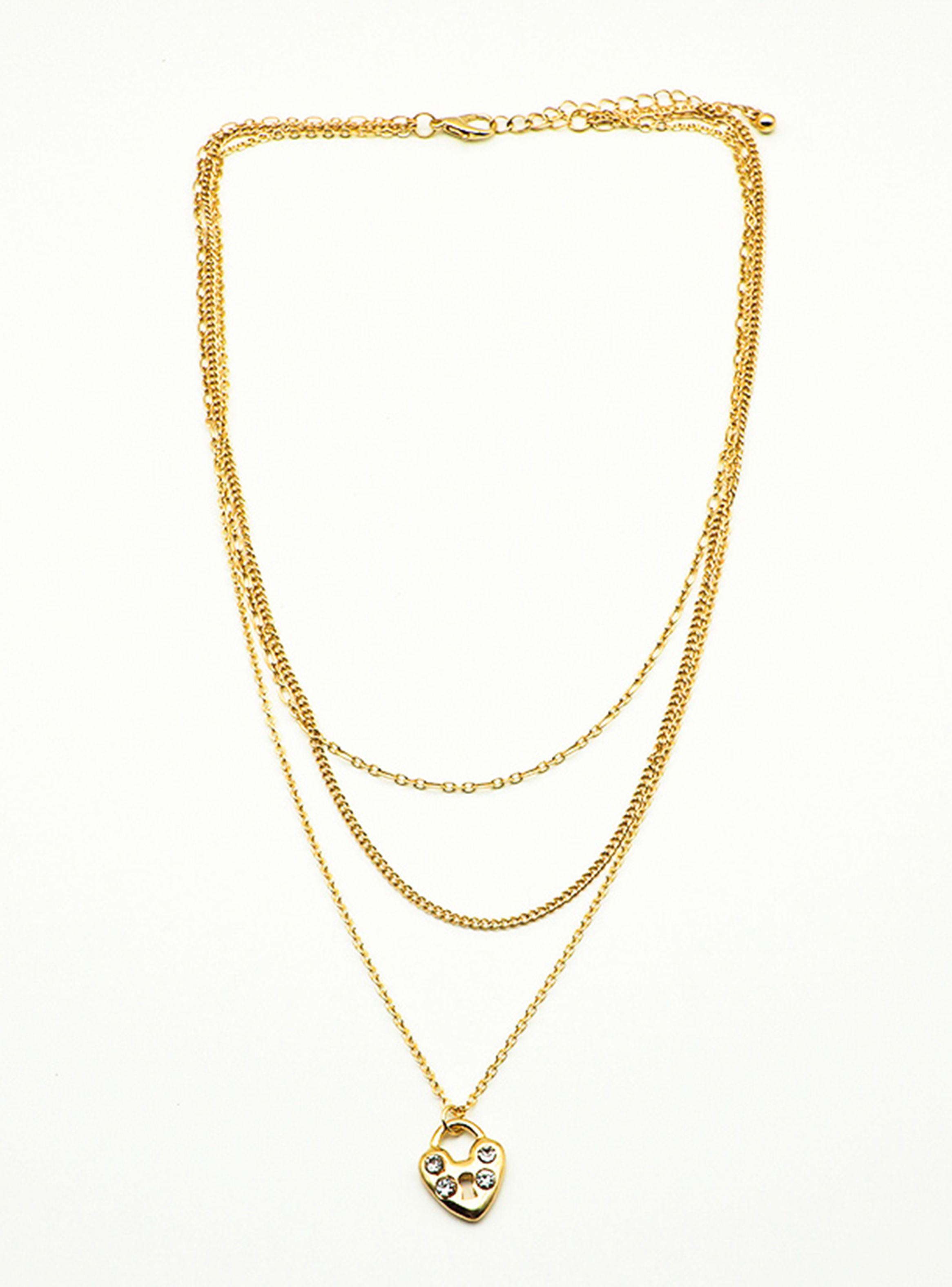 Collar Candado Dorado i-D-0