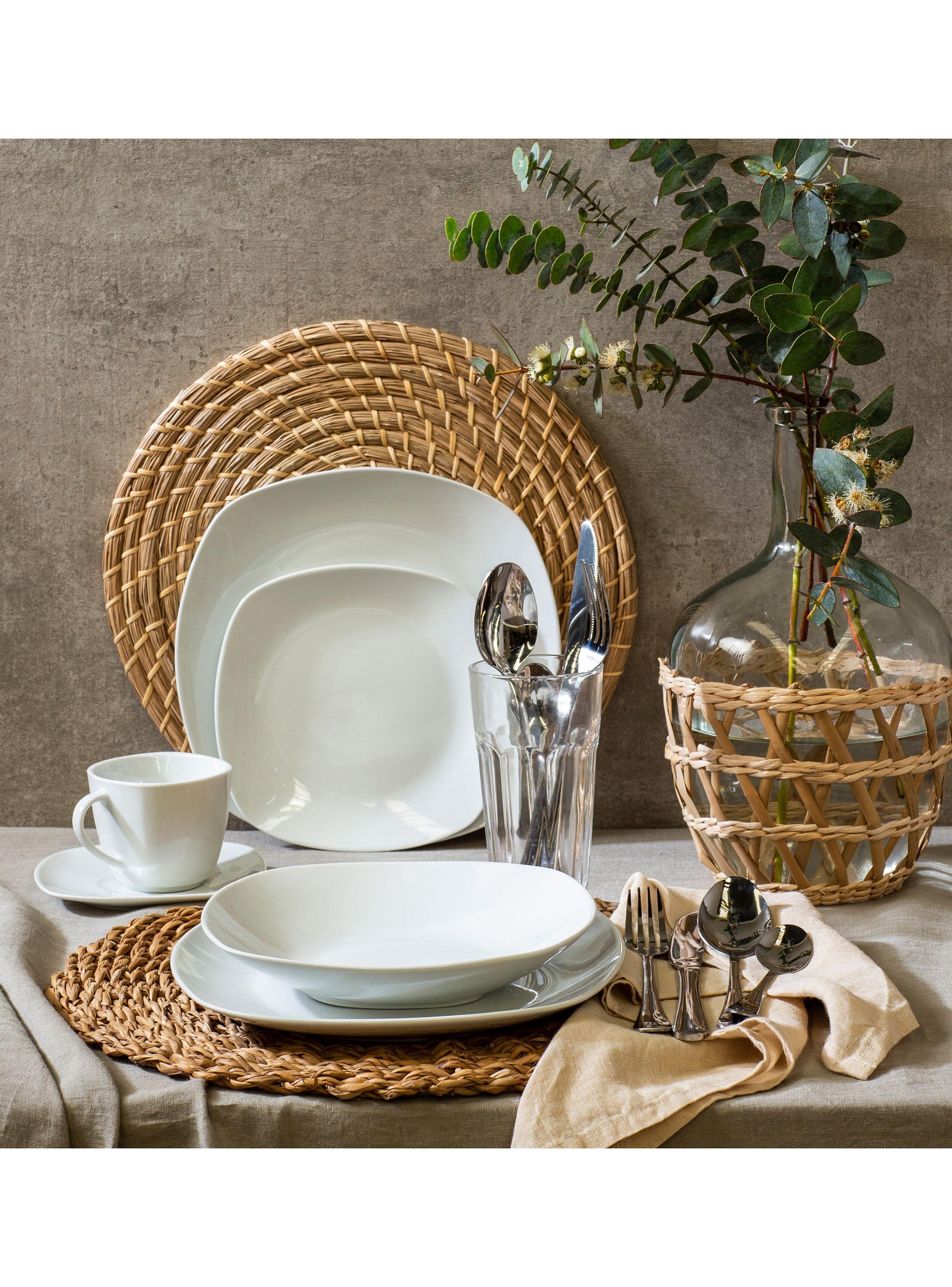 Set Vajilla 60 Piezas White Porcelana-4