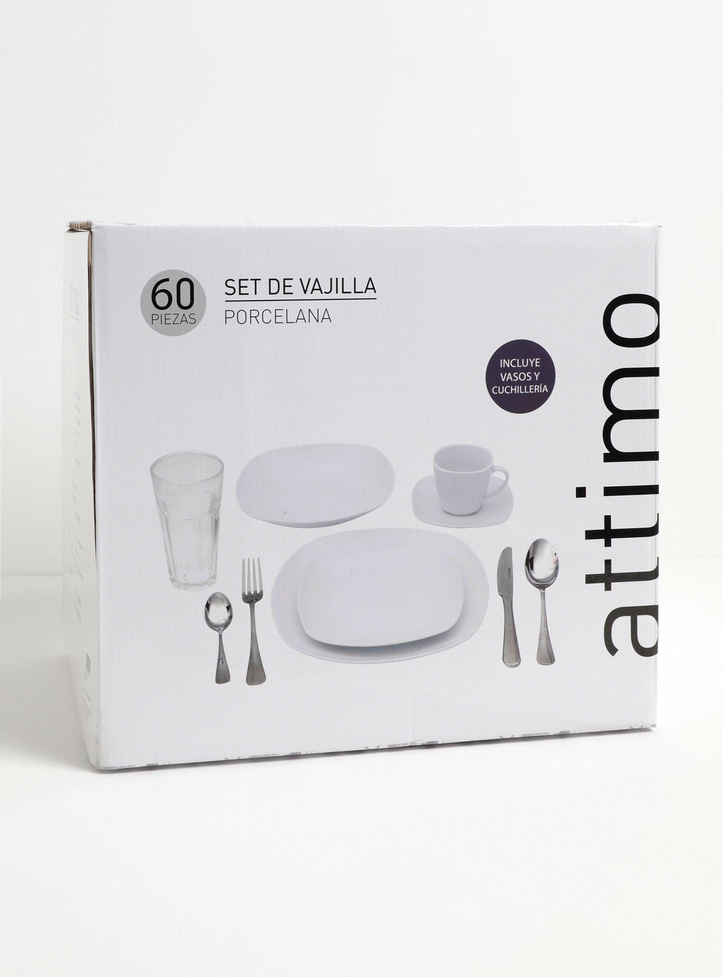 Set Vajilla 60 Piezas White Porcelana-3