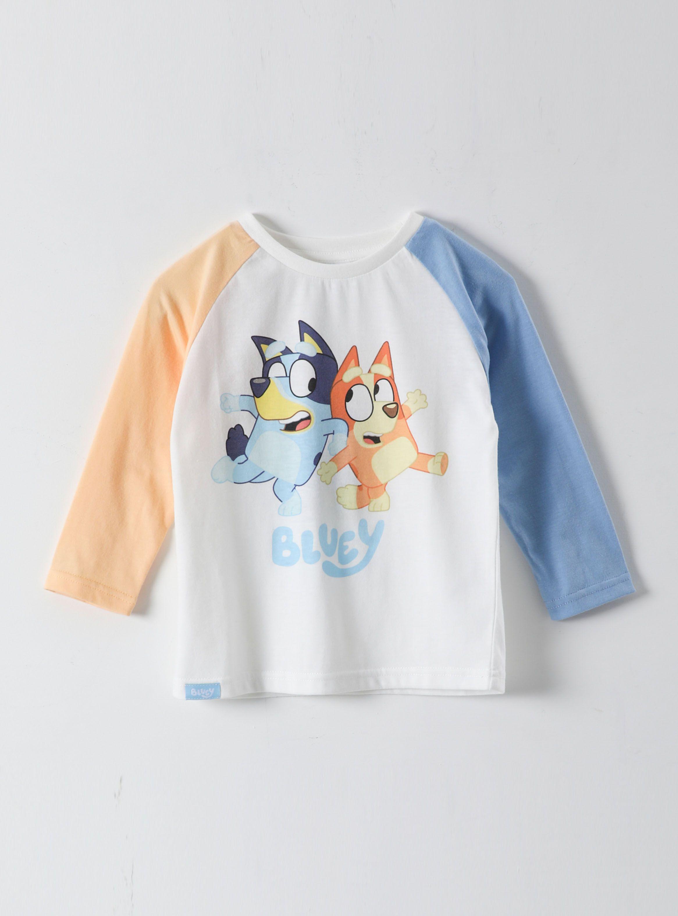 Polera Manga Larga Toddlero Raglán Bluey-0