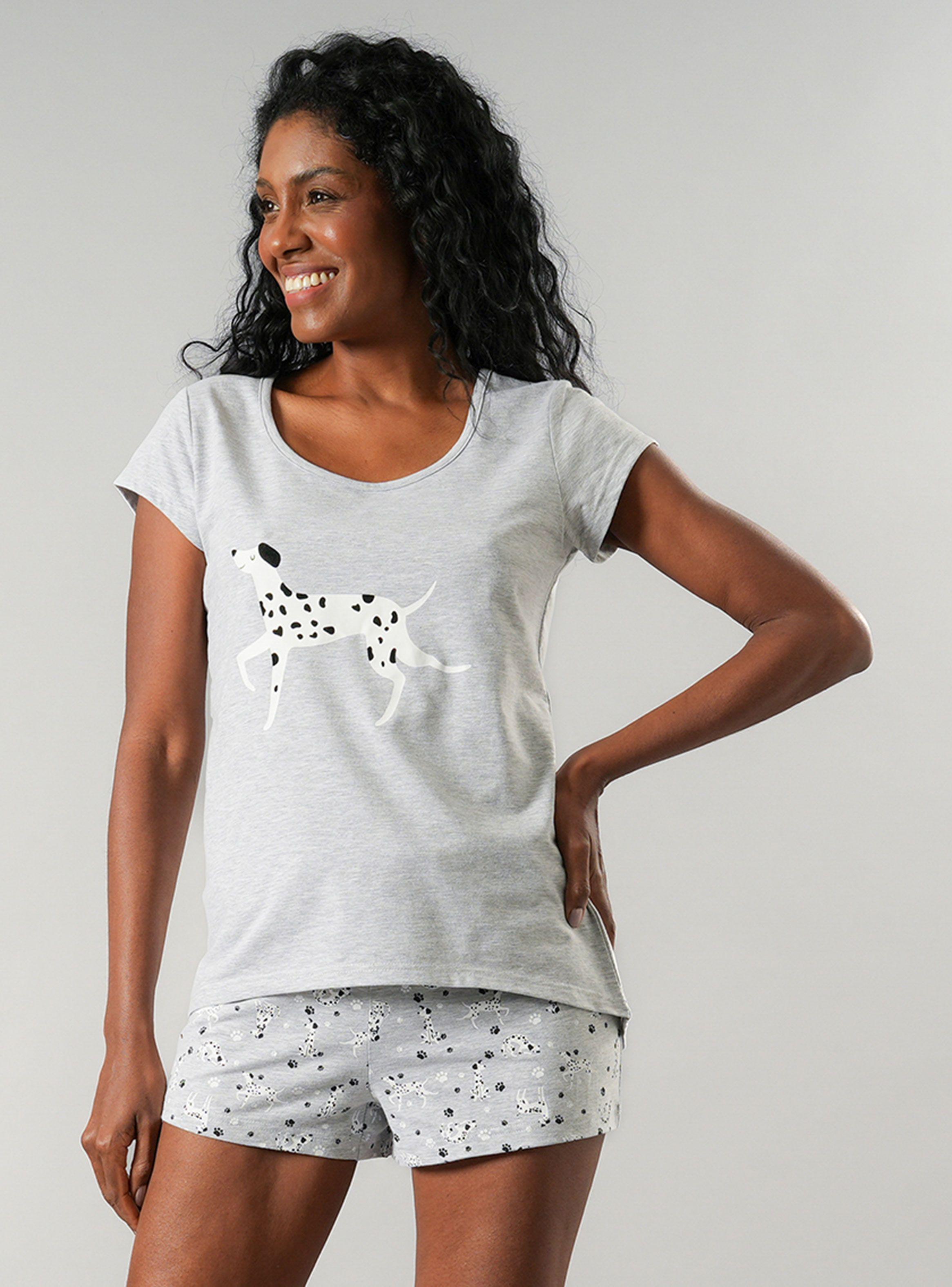 Pijama Top Manga Corta y Short Animals-0