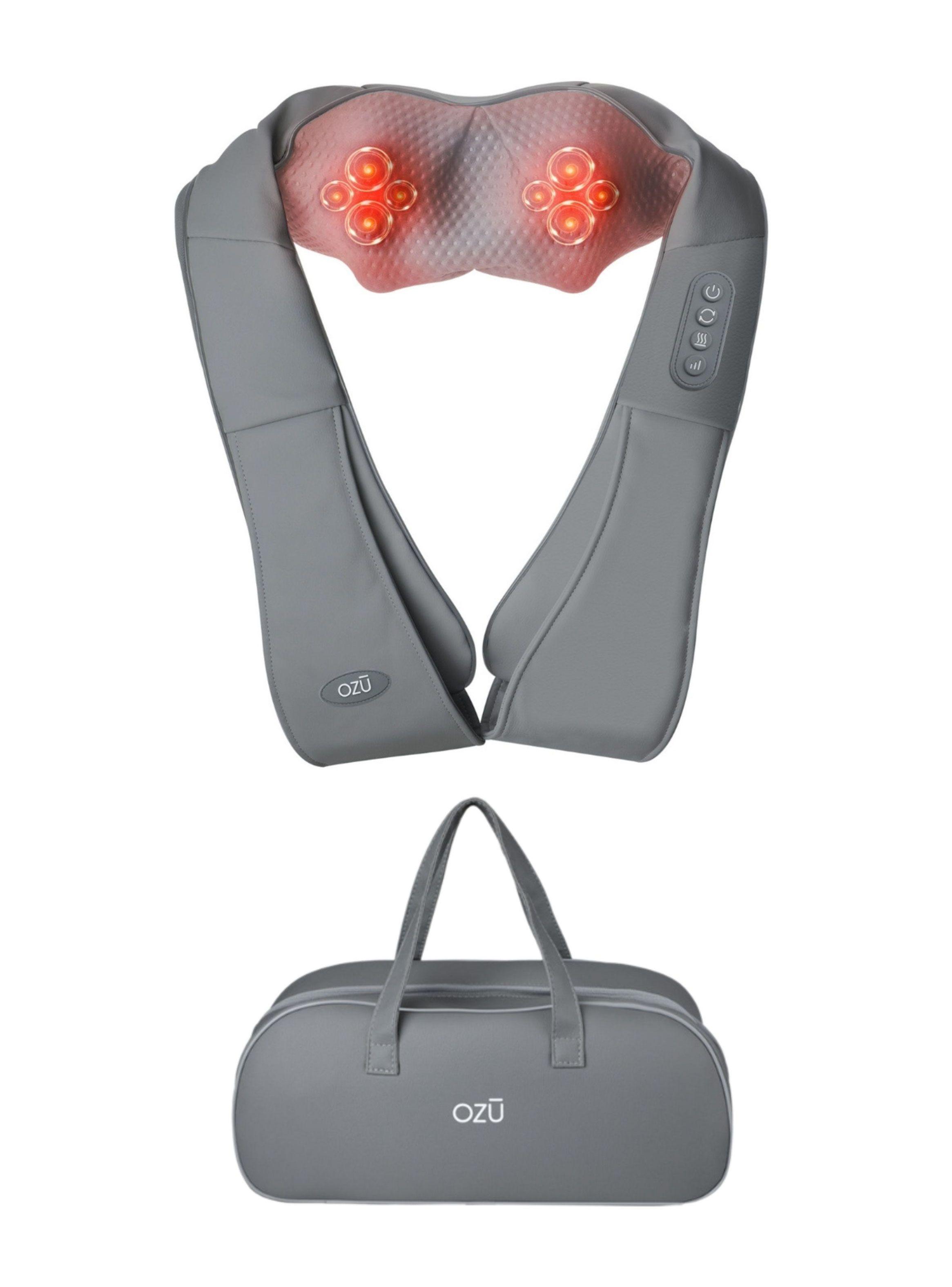 Masajeador de Cuello y Hombros Shiatsu + Bolso Gris Oscuro-0