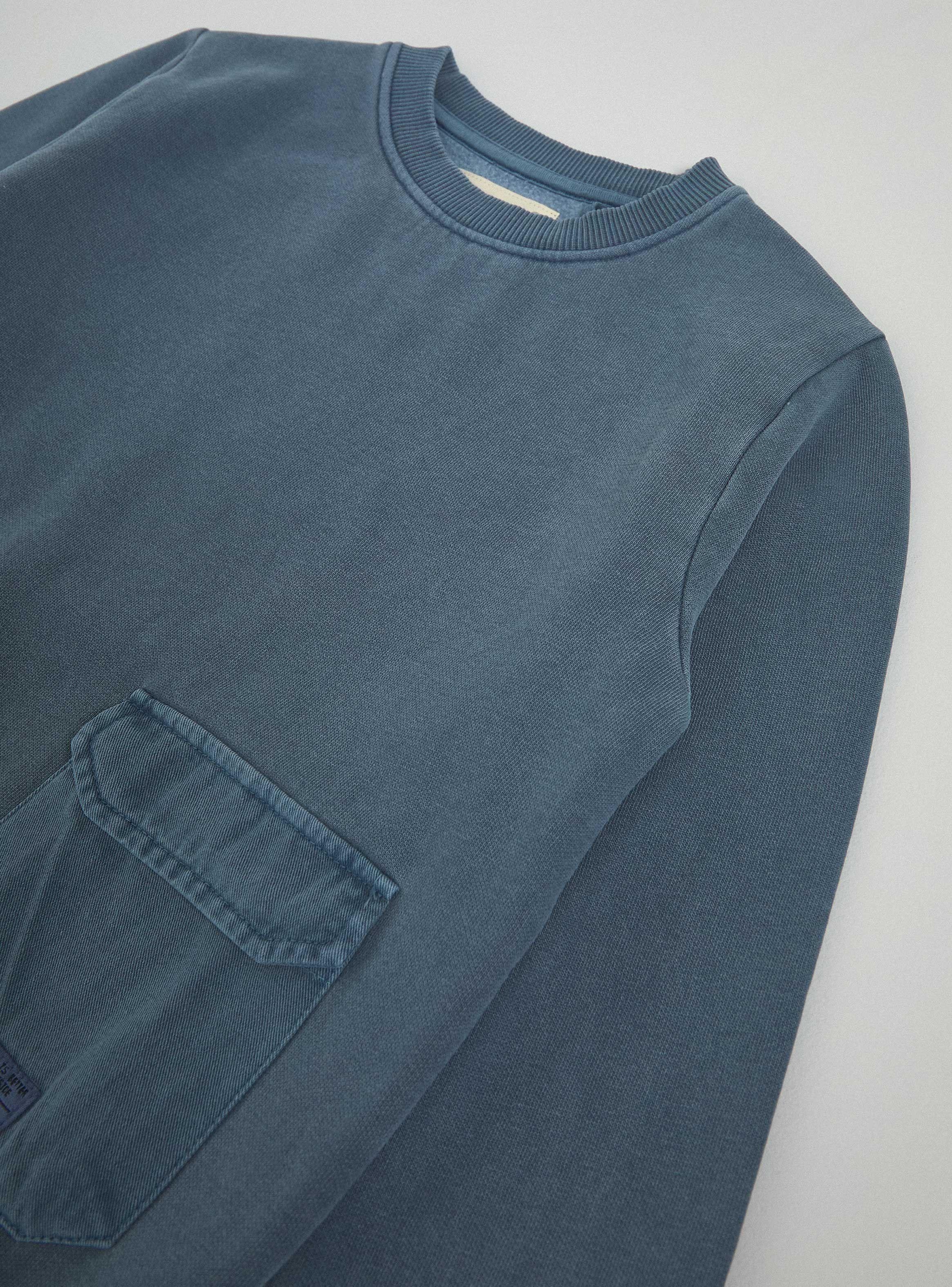 Polerón Garment Dyed Bolsillo Cargo Estampado Fleece-4