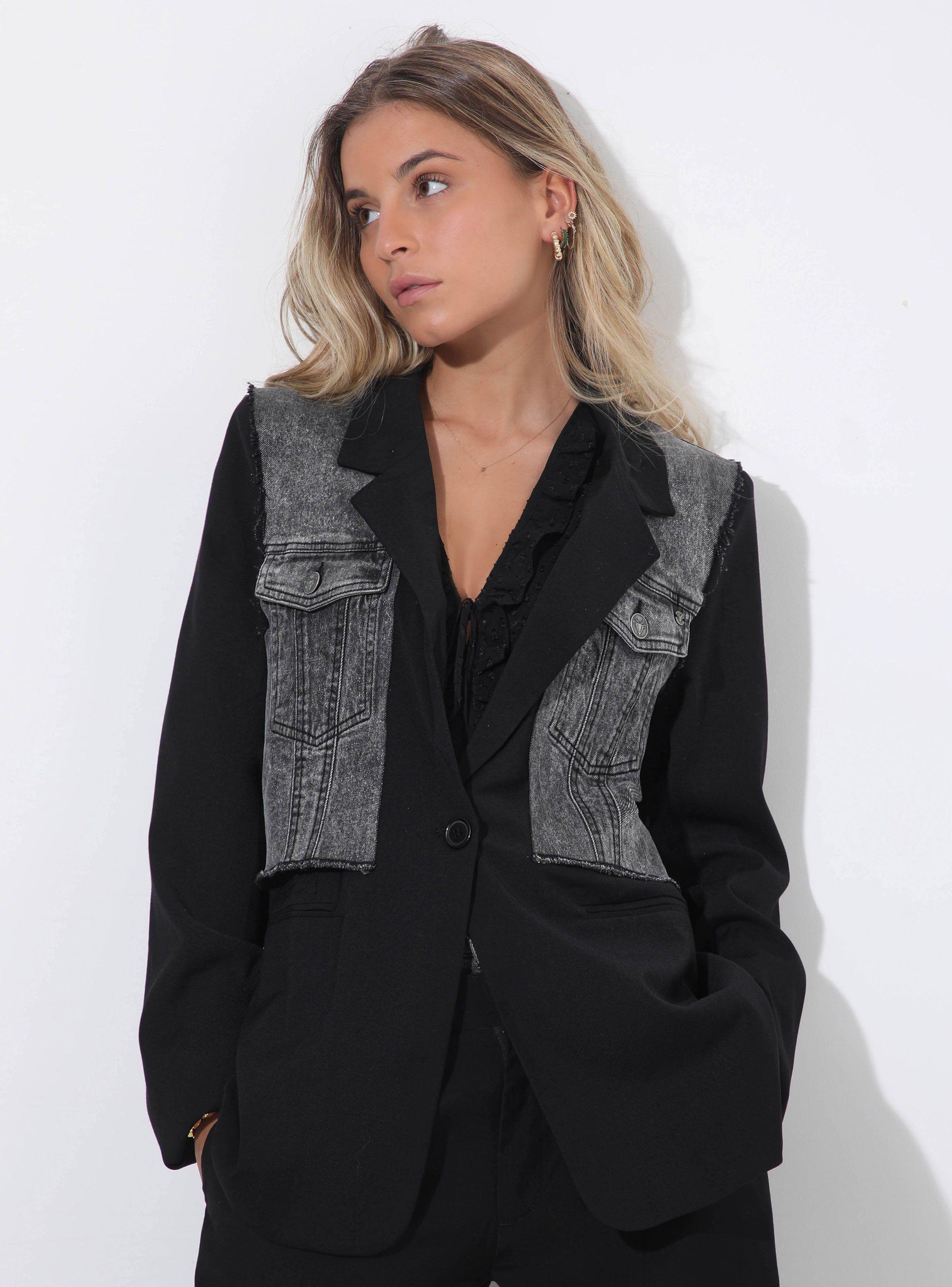 Blazer Aplicación Denim-0