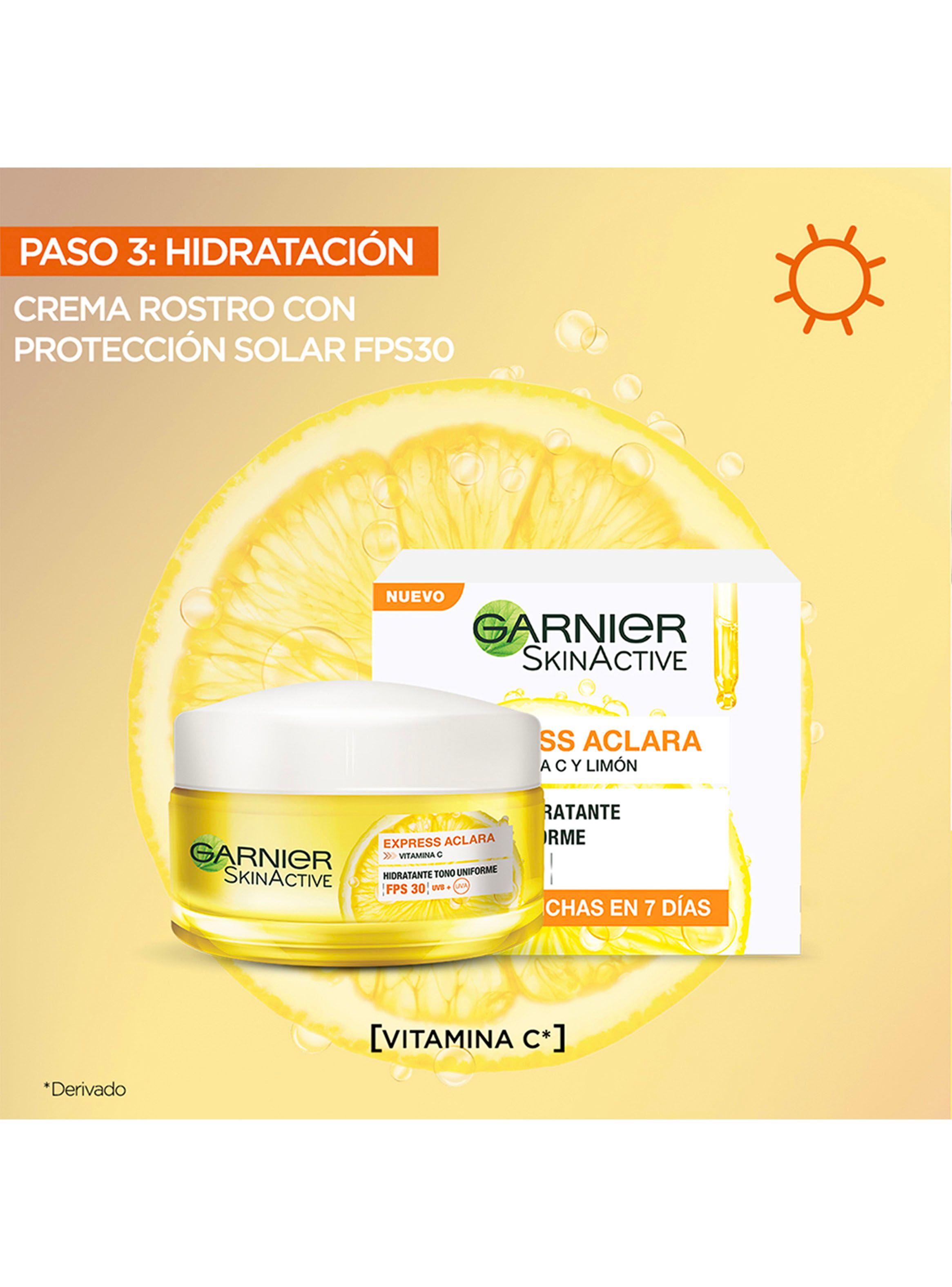 Pack Rutina Express Aclara Anti-manchas con Vitamina C Gel limpiador 150g + Sérum Día 30ml + Crema FPS30 50ml-3