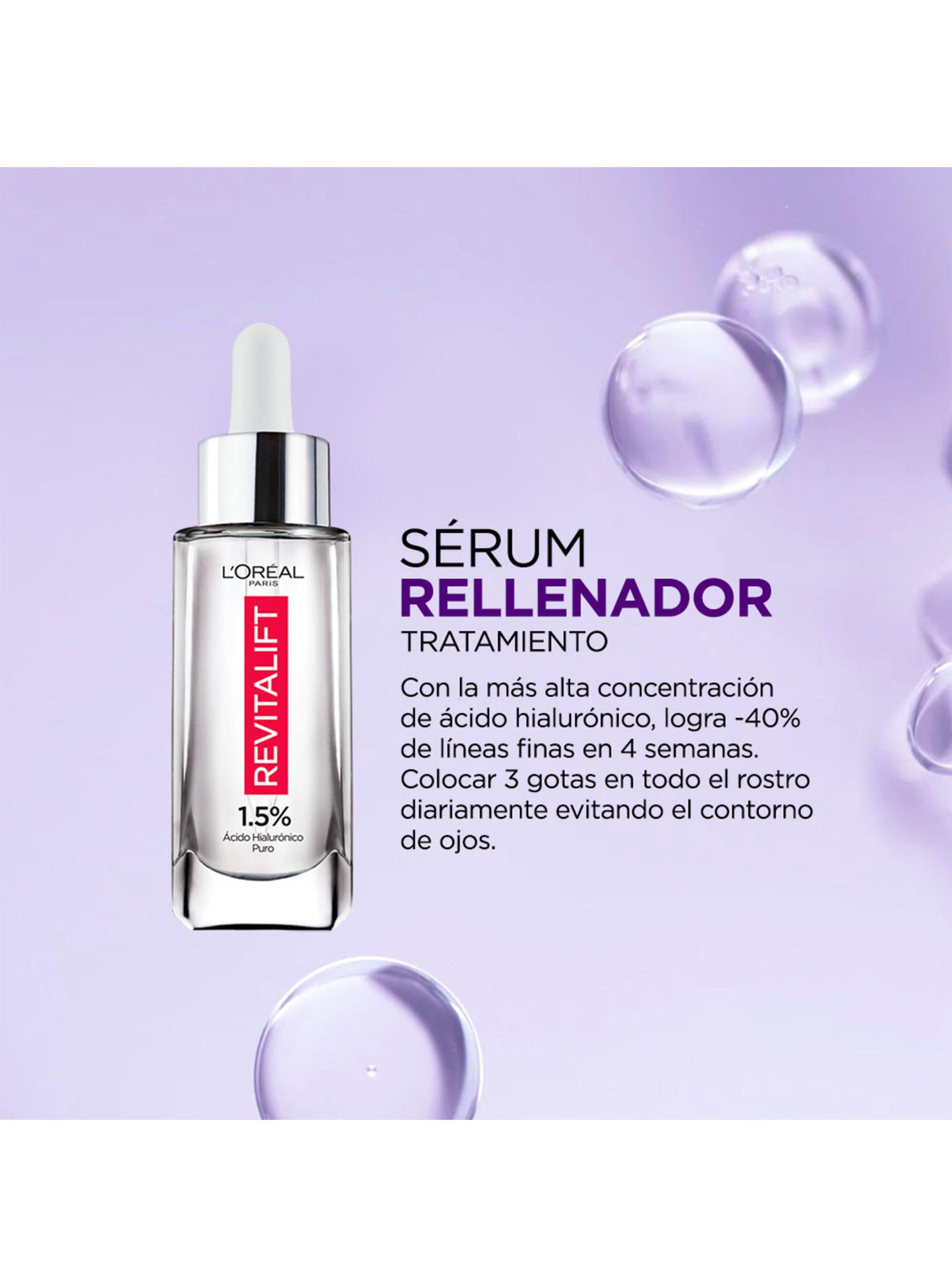 Rutina Revitalift Anti-edad: Sérum Rostro Ácido Hialurónico + Retinol de L'Oréal Paris-2