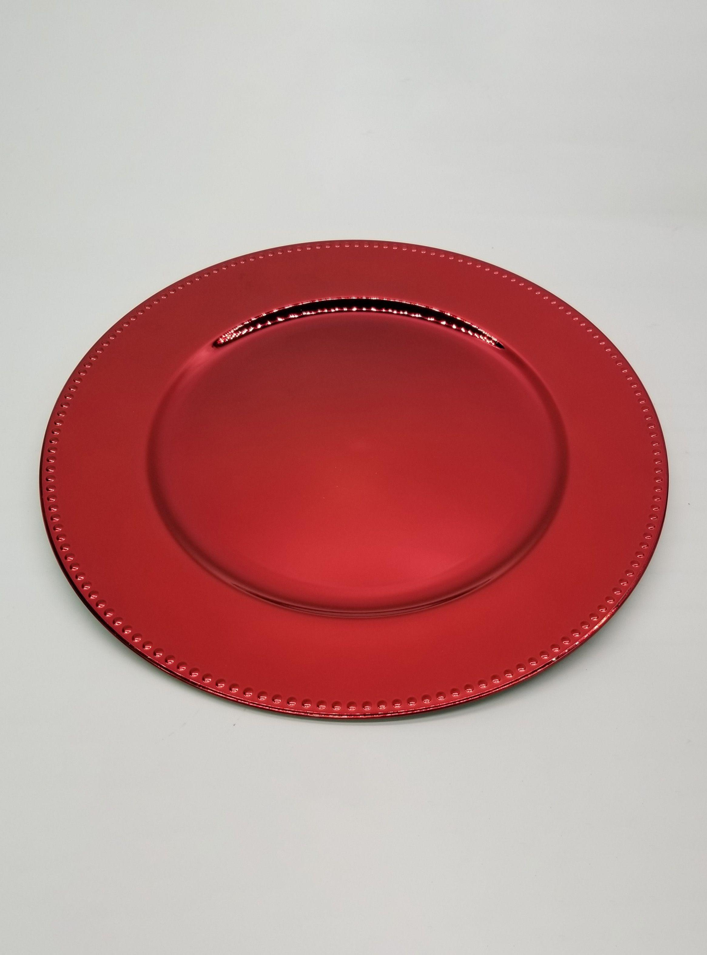 Set Attimo 4 Platos Base Navidad Perla-Rojo-0