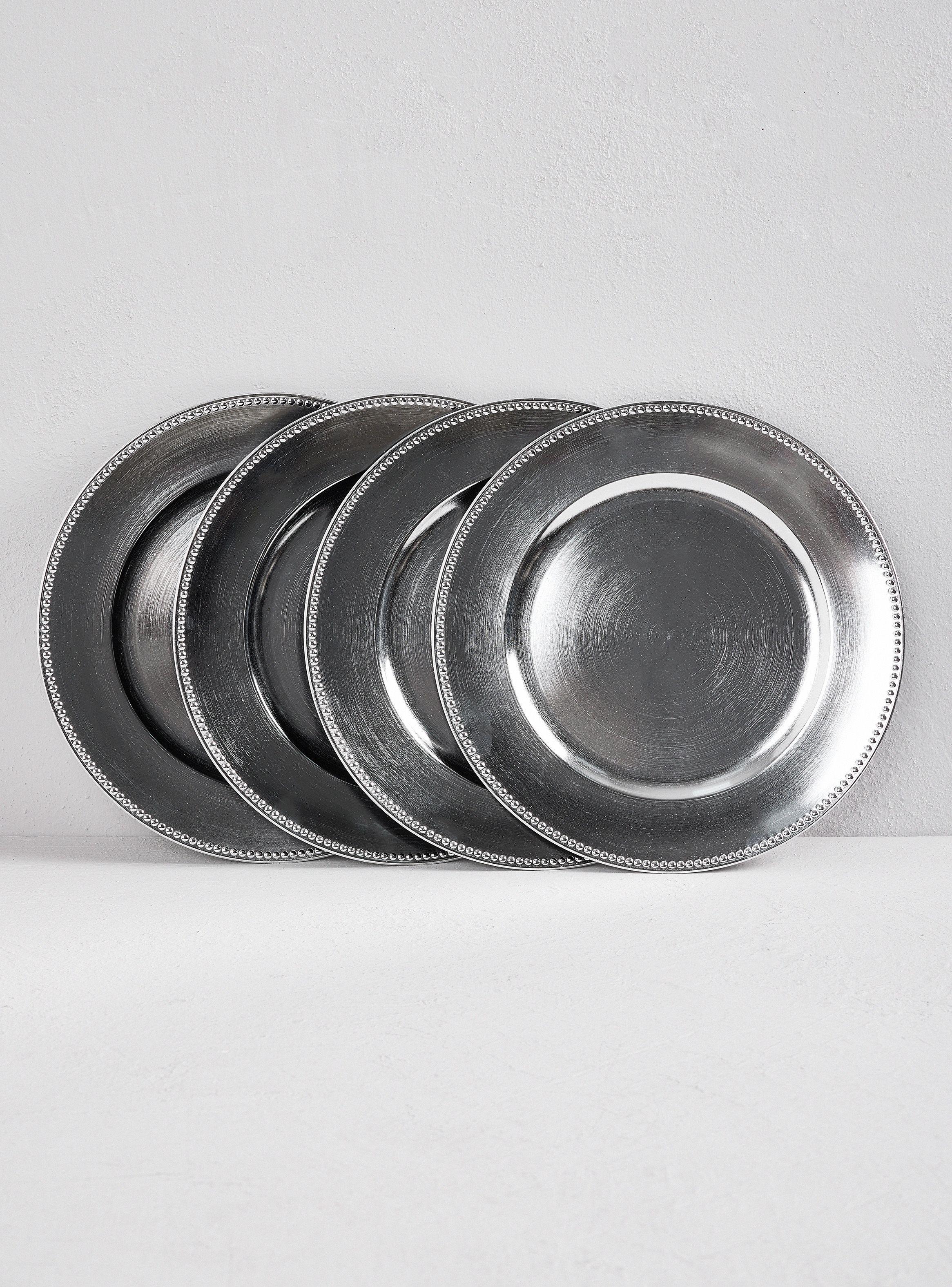 Set Attimo 4 Platos Base Navidad Perla-Plateado-0