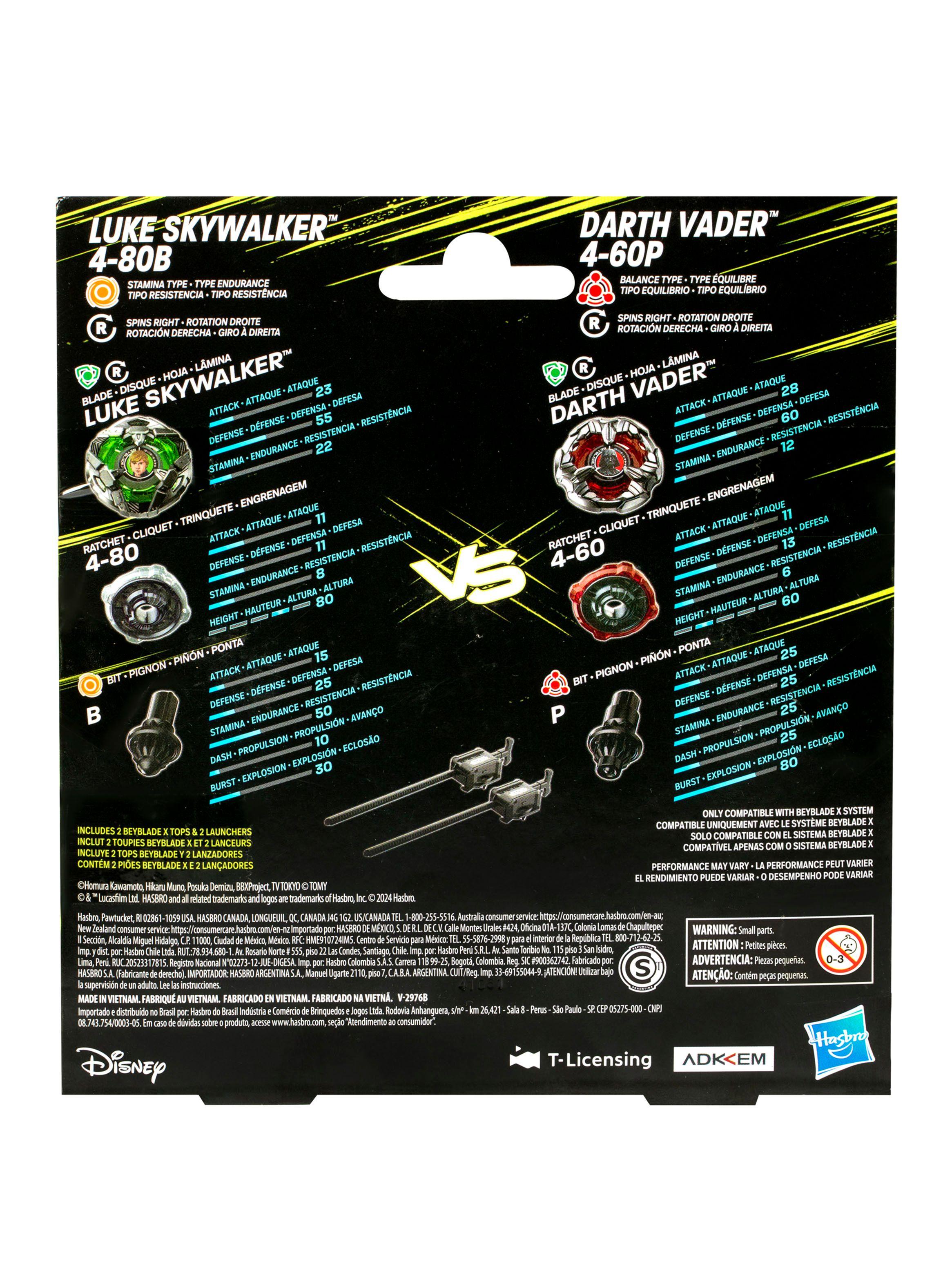 Trompo Star Wars Luke Skywalker 4-80B vs Darth Vader 4-60B-3