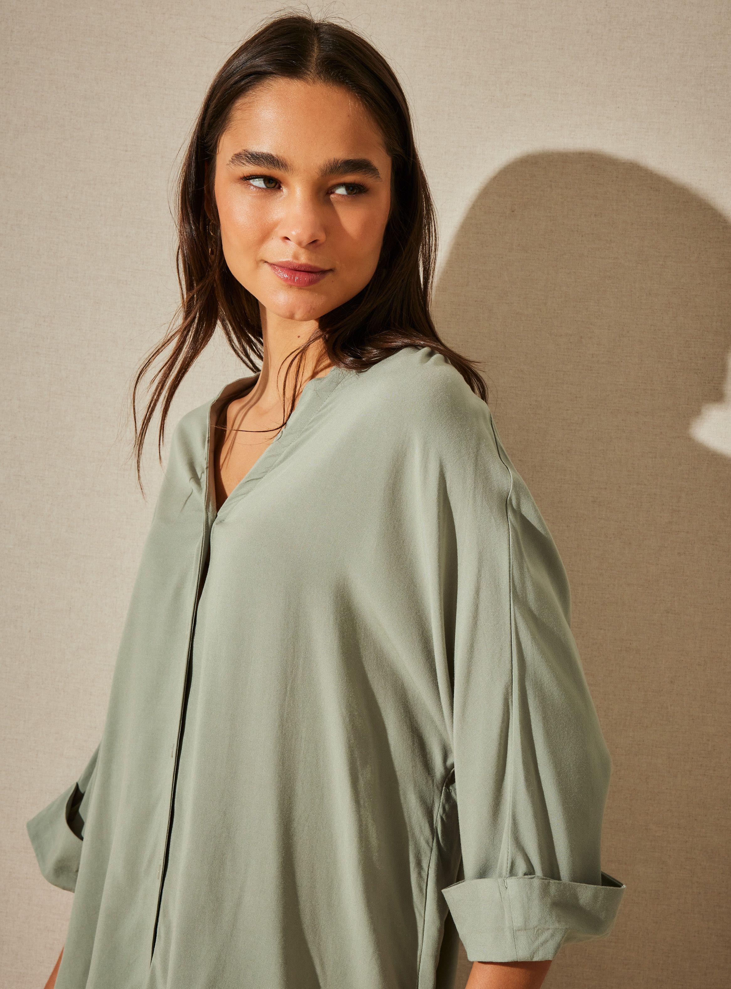 Blusa con Diseño y Manga Ancha-2