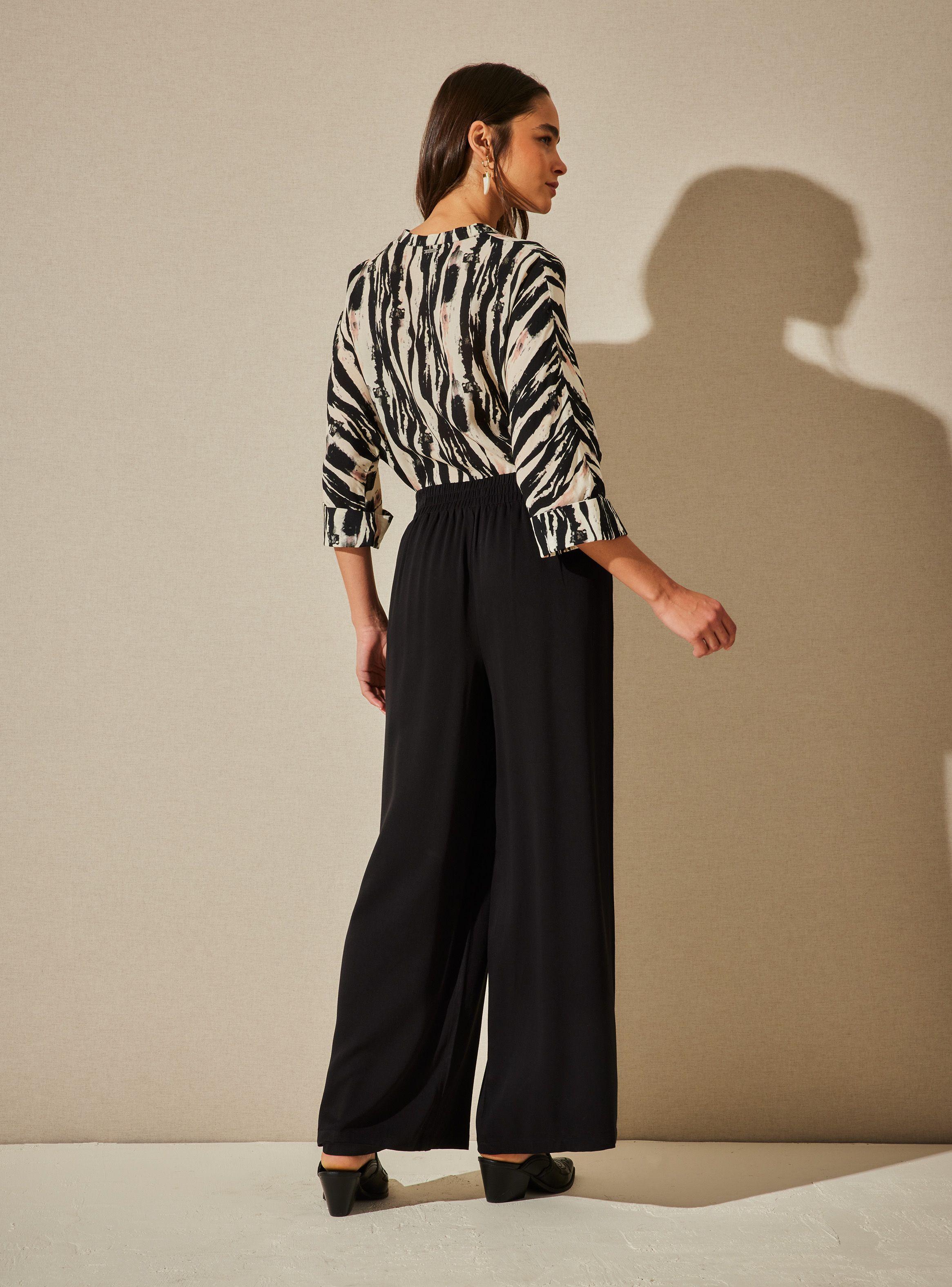 Pantalón Wide Leg con Pinzas-5