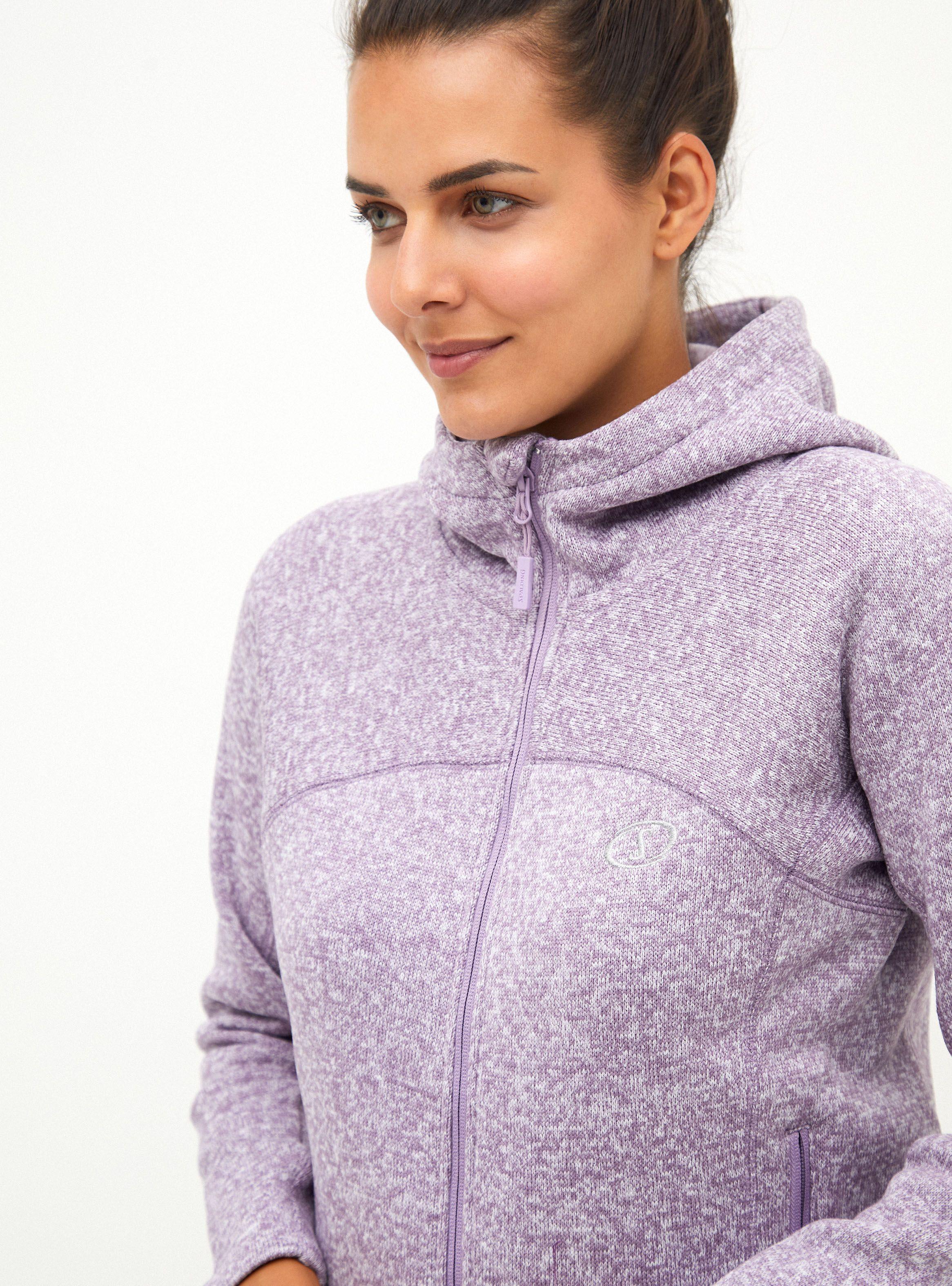 Polerón Spalding Tejido Zipper Cuello Subido Mujer-2