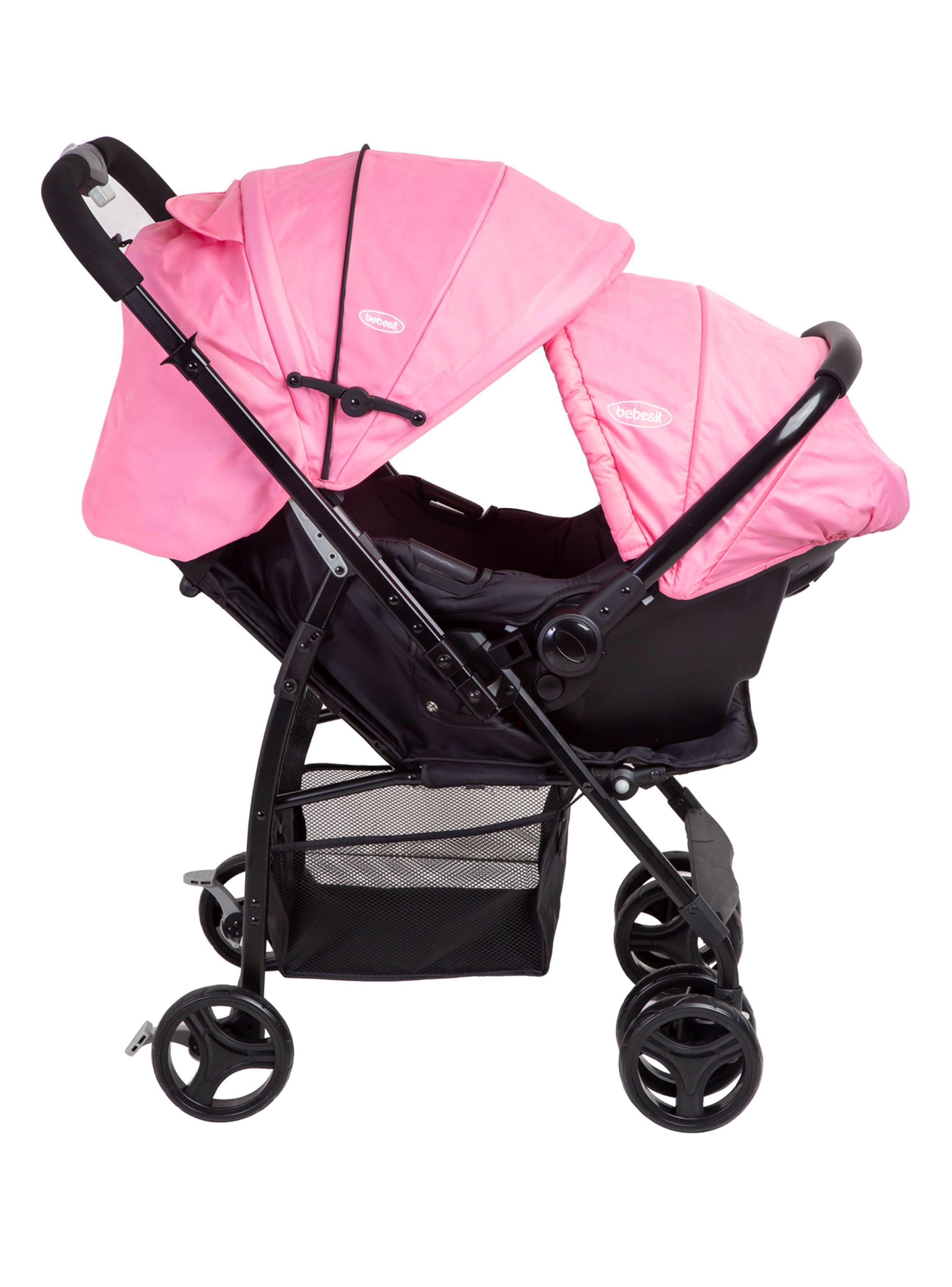 Coche Travel System Golite Rosado Bebesit-3