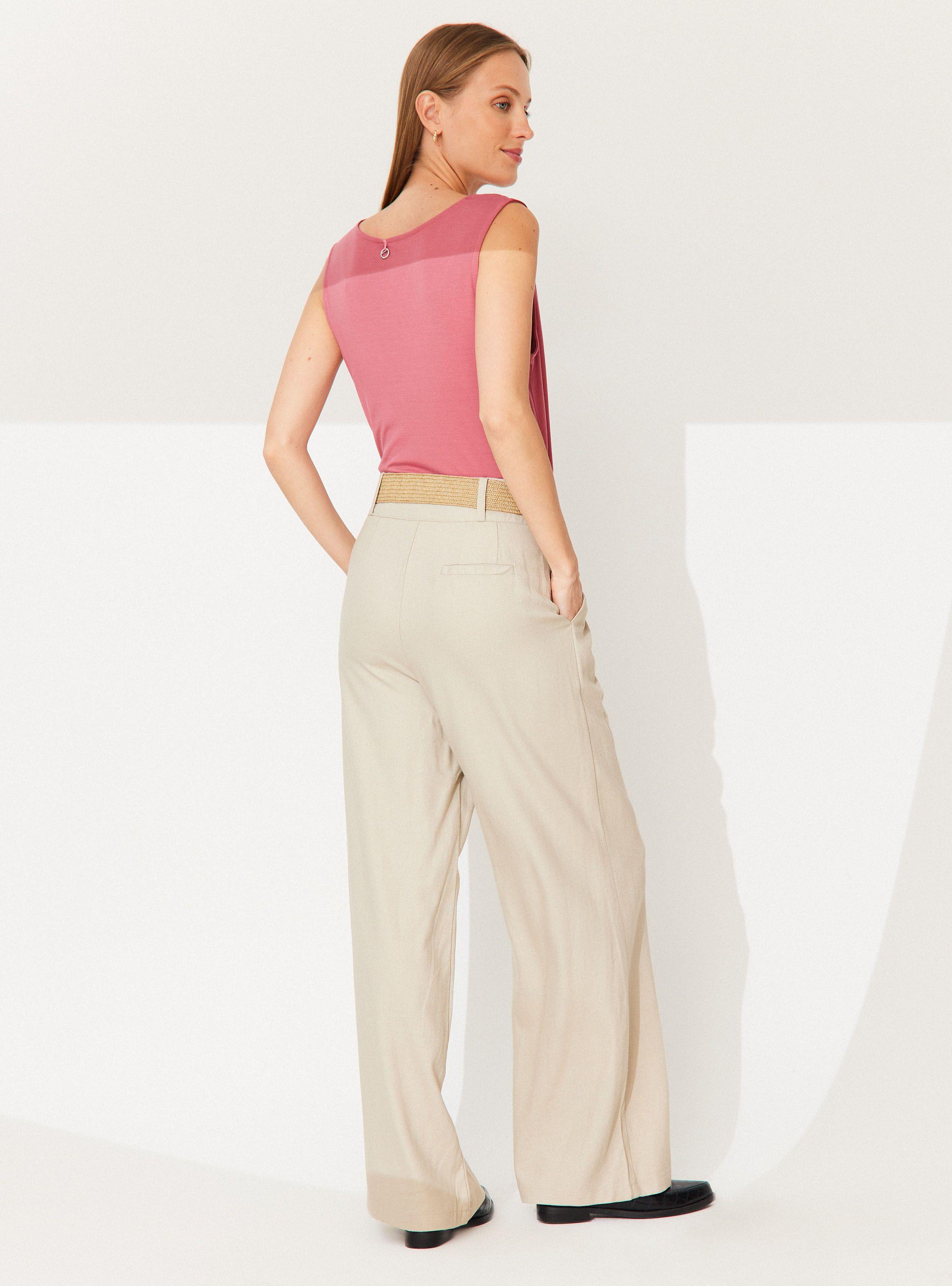 Pantalón Palazzo con Cinturón-5