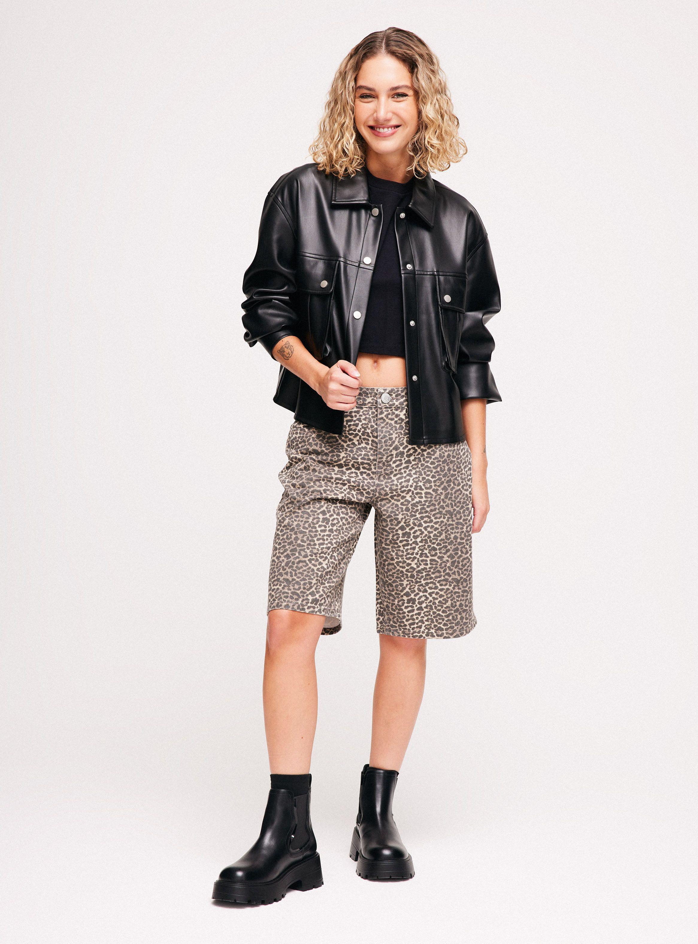 Chaqueta Biker Crop-4