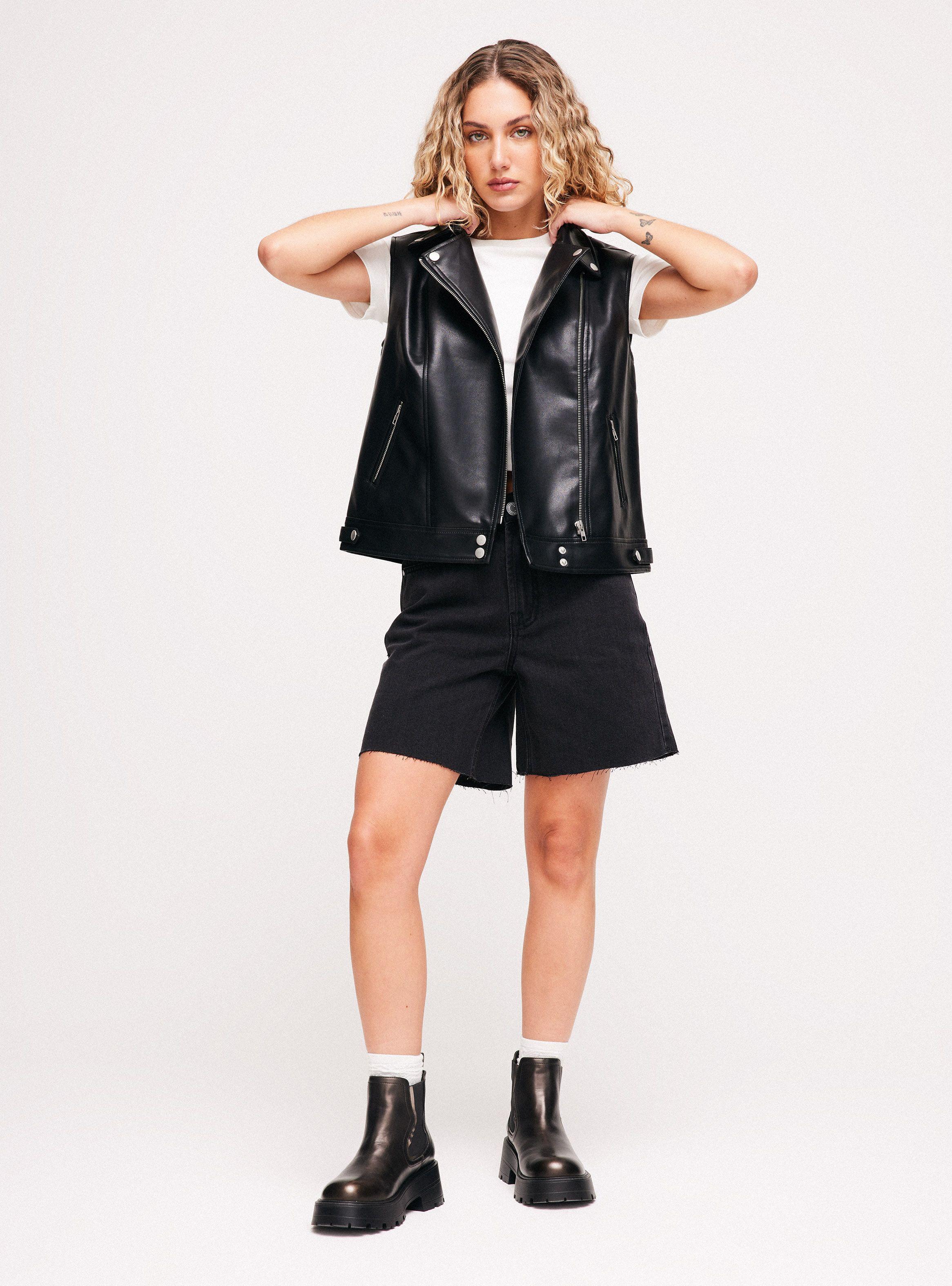Chaqueta Biker sin Mangas-4