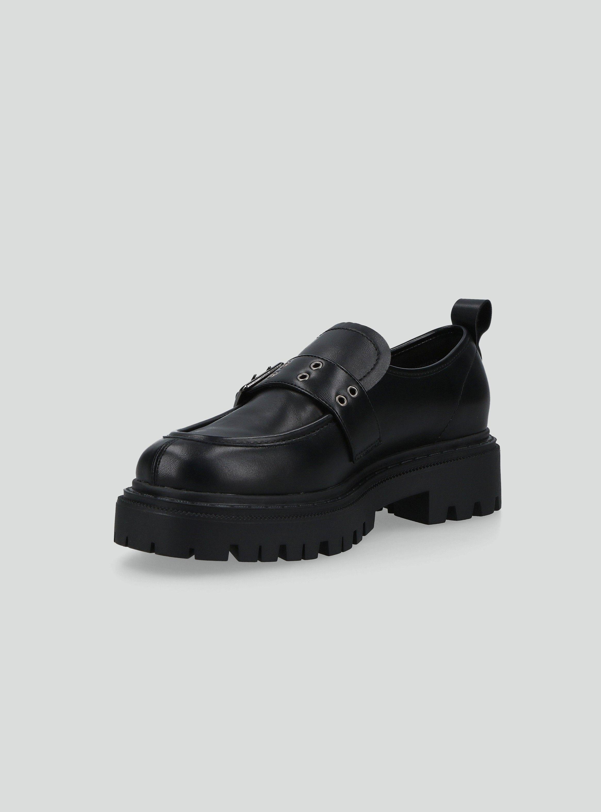 Zapato Casual Ojetillos Metálicos Plataforma y Track Mujer-2