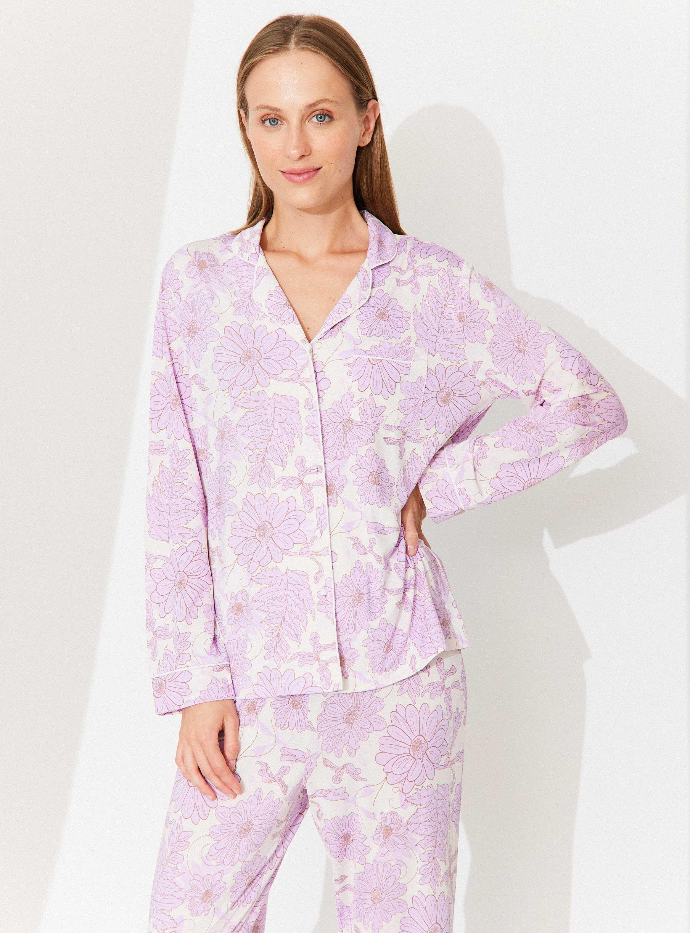 Pijama Camisero Full Print Formas Color-0