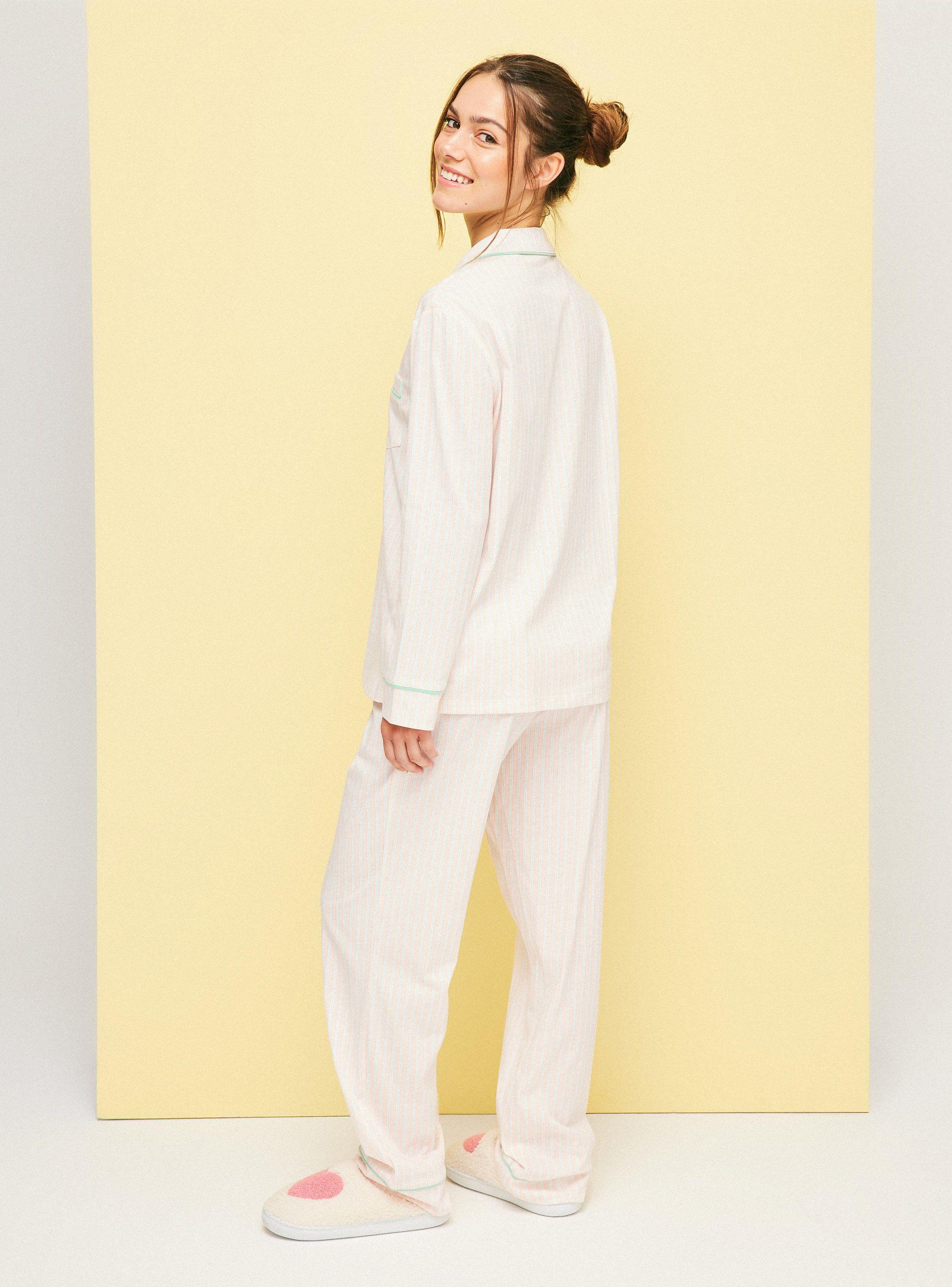 Pijama Camisero de Franela Full Print-5