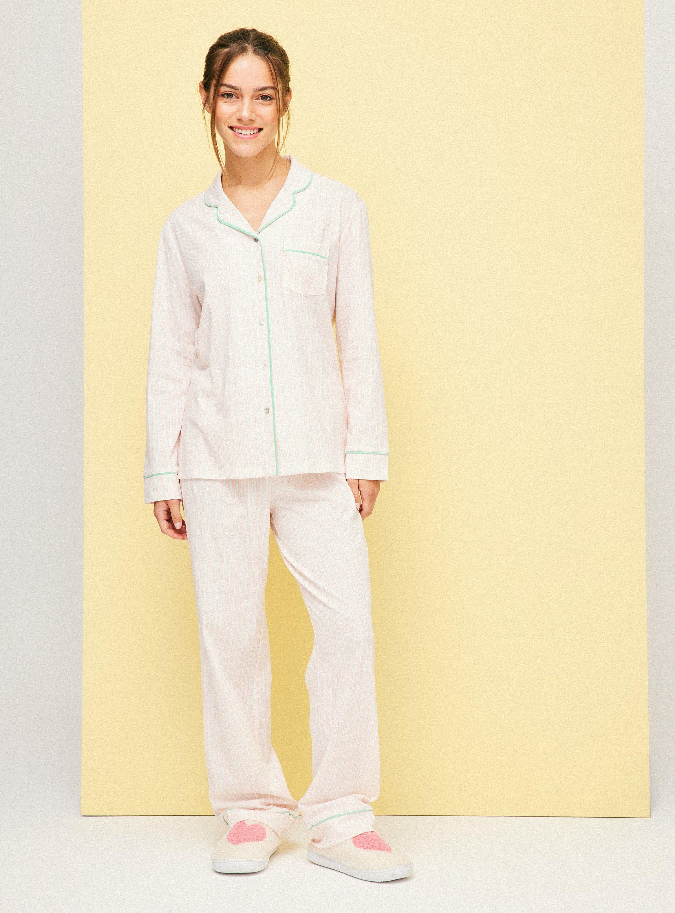 Pijama Camisero de Franela Full Print-4