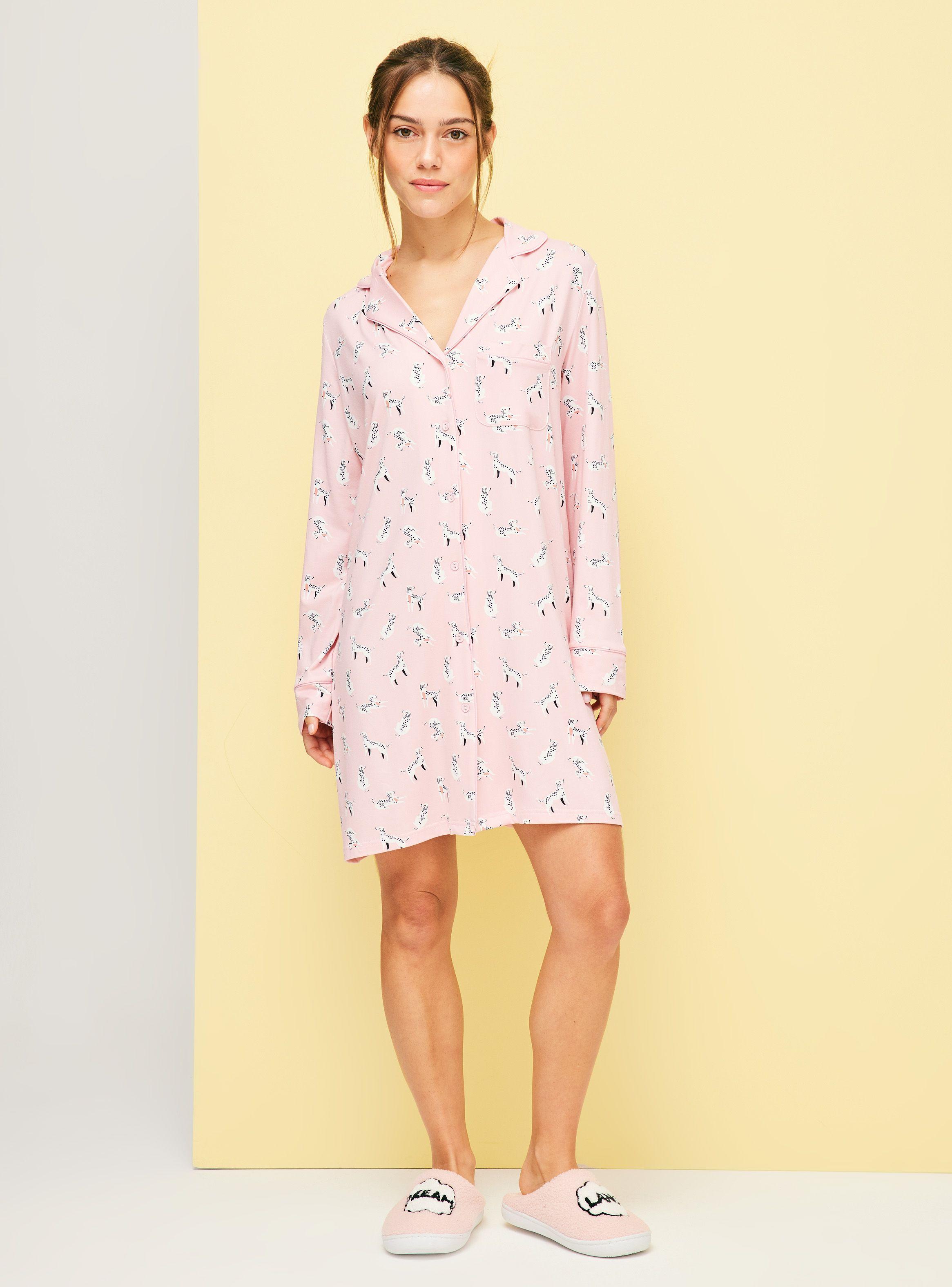 Camisa de Dormir Full Print Tacto Peach-4