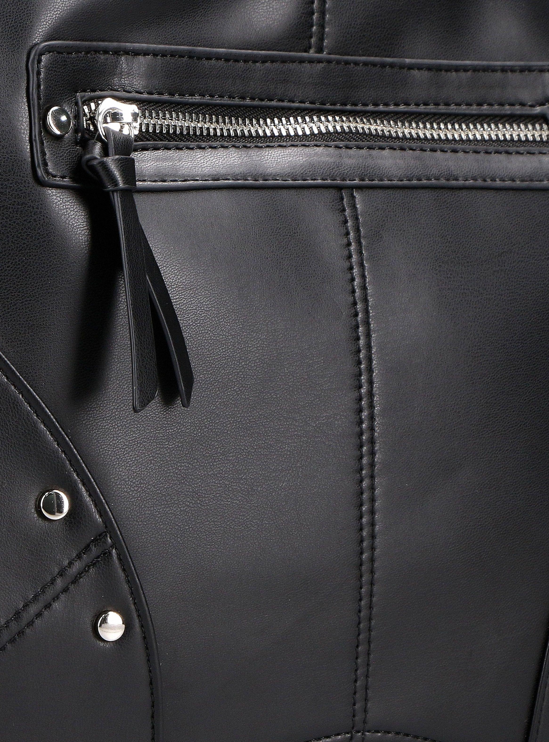 Cartera Tote Tachas y Cierre-6